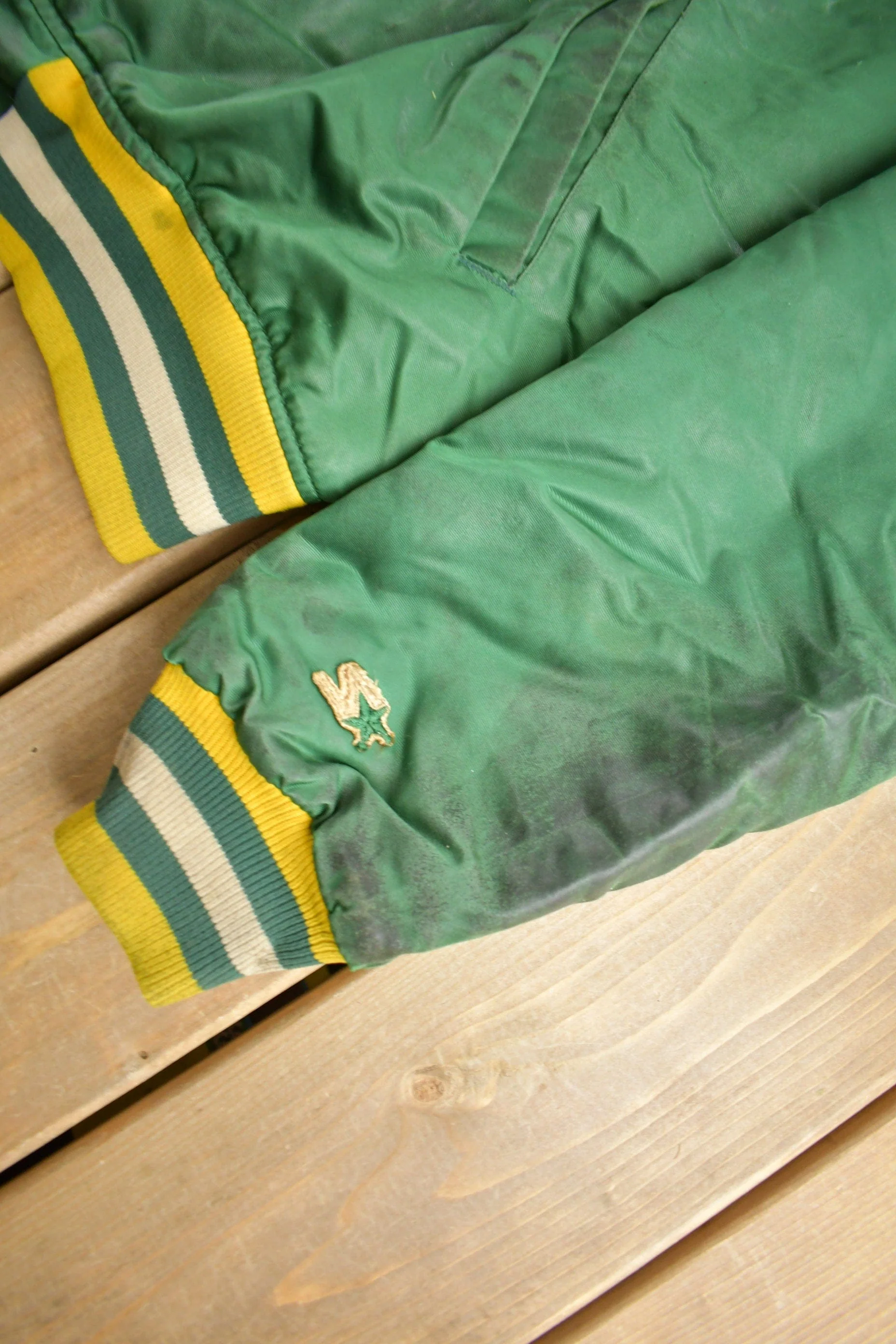 Vintage 1980s Green Bay Packers NFL Satin Starter Jacket Men's XL - Image 5