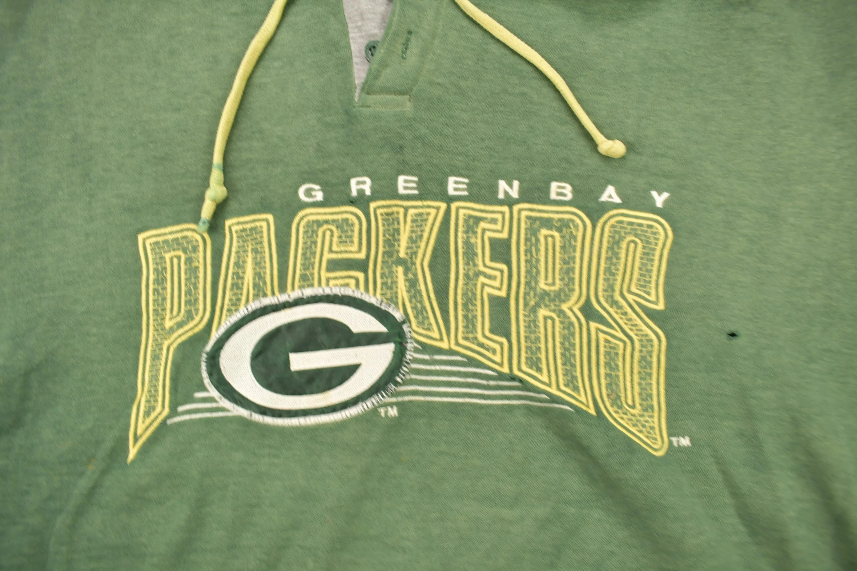 Vintage 1980s Green Bay Packers NFL Starter Hoodie Men's Large - Image 3