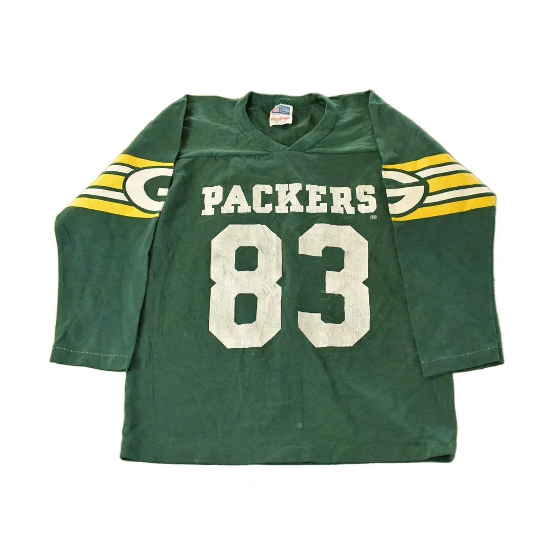 Vintage 1980s Green Bay Packers Rawlings NFL Jersey T-Shirt Youth Large