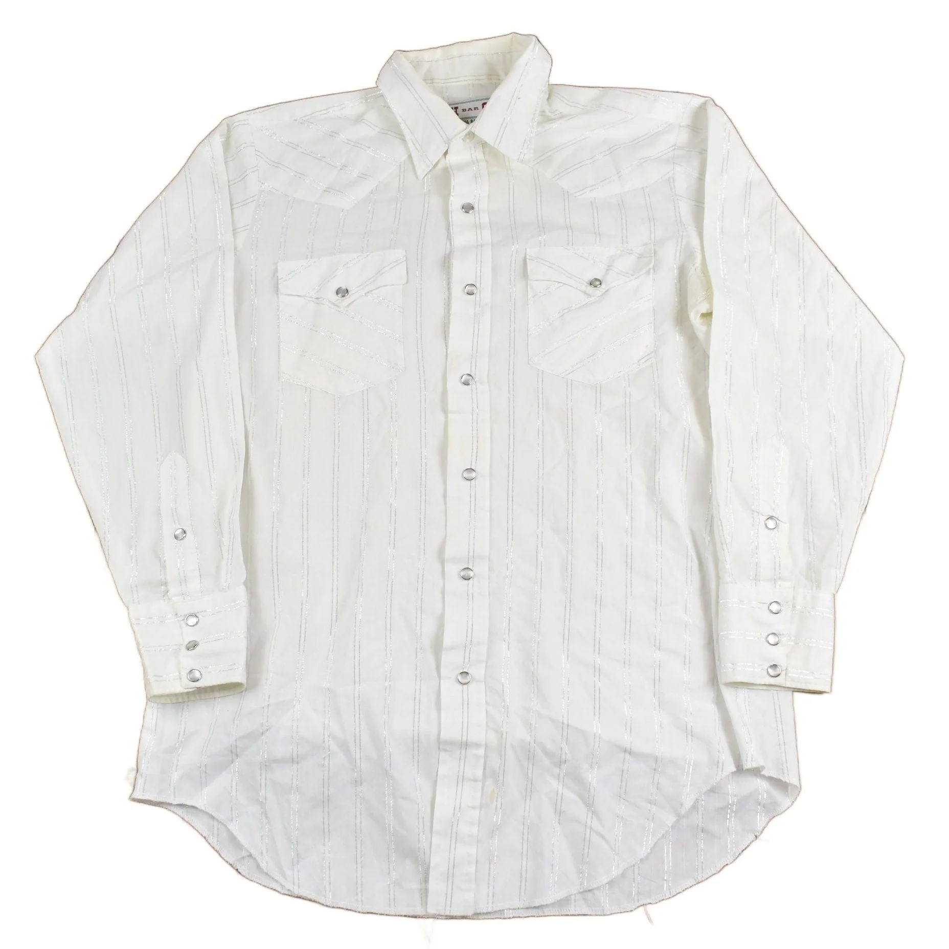 Vintage 1980s H Bar C Western Shirt Button Up Men's XL