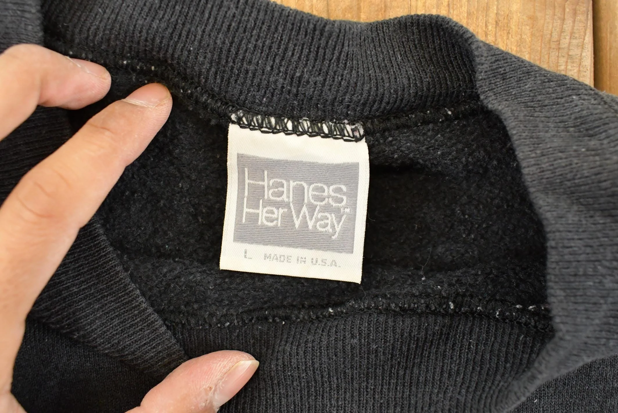 Vintage 1980s Hanes HerWay Blank Crewneck Sweatshirt Women's Large - Image 5