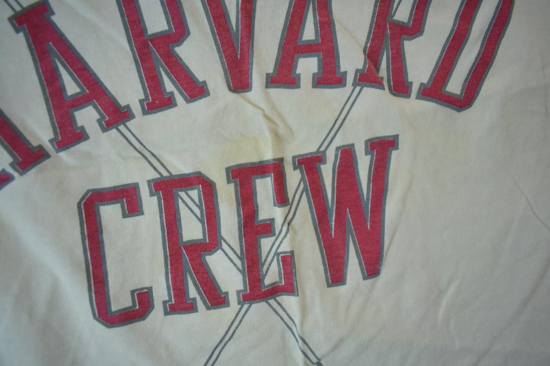 Vintage 1980s Harvard Crew Collegiate Kayaking Shirt Men's Large - Image 4
