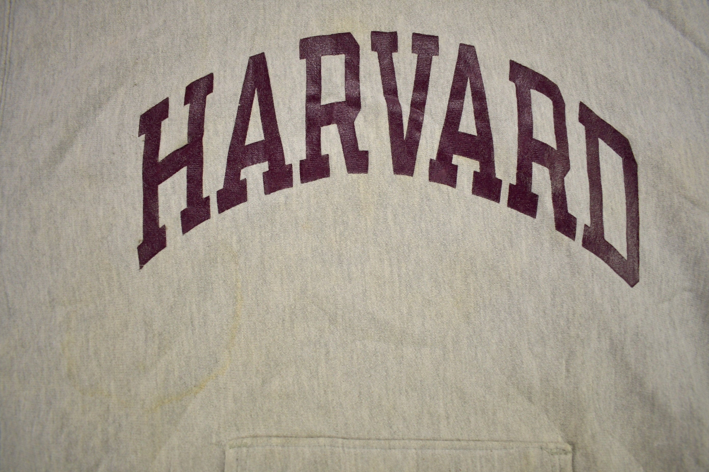 Vintage 1980s Harvard University Champion Reverse Weave Warmup Hoodie Men's Medium - Image 3