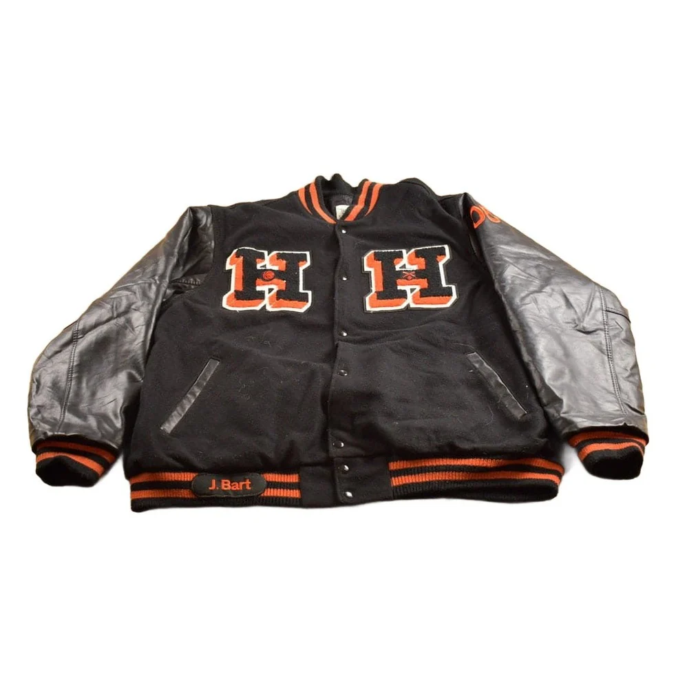 Vintage 1980s Howland Tigers Ohio Wool Varsity Jacket Men's 2XL