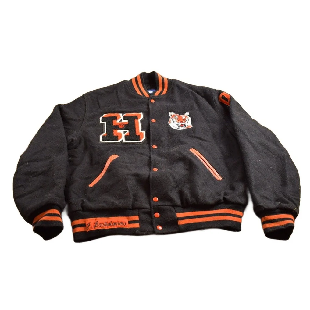 Vintage 1980s Howland Tigers Ohio Wool Varsity Jacket Men's 2XL