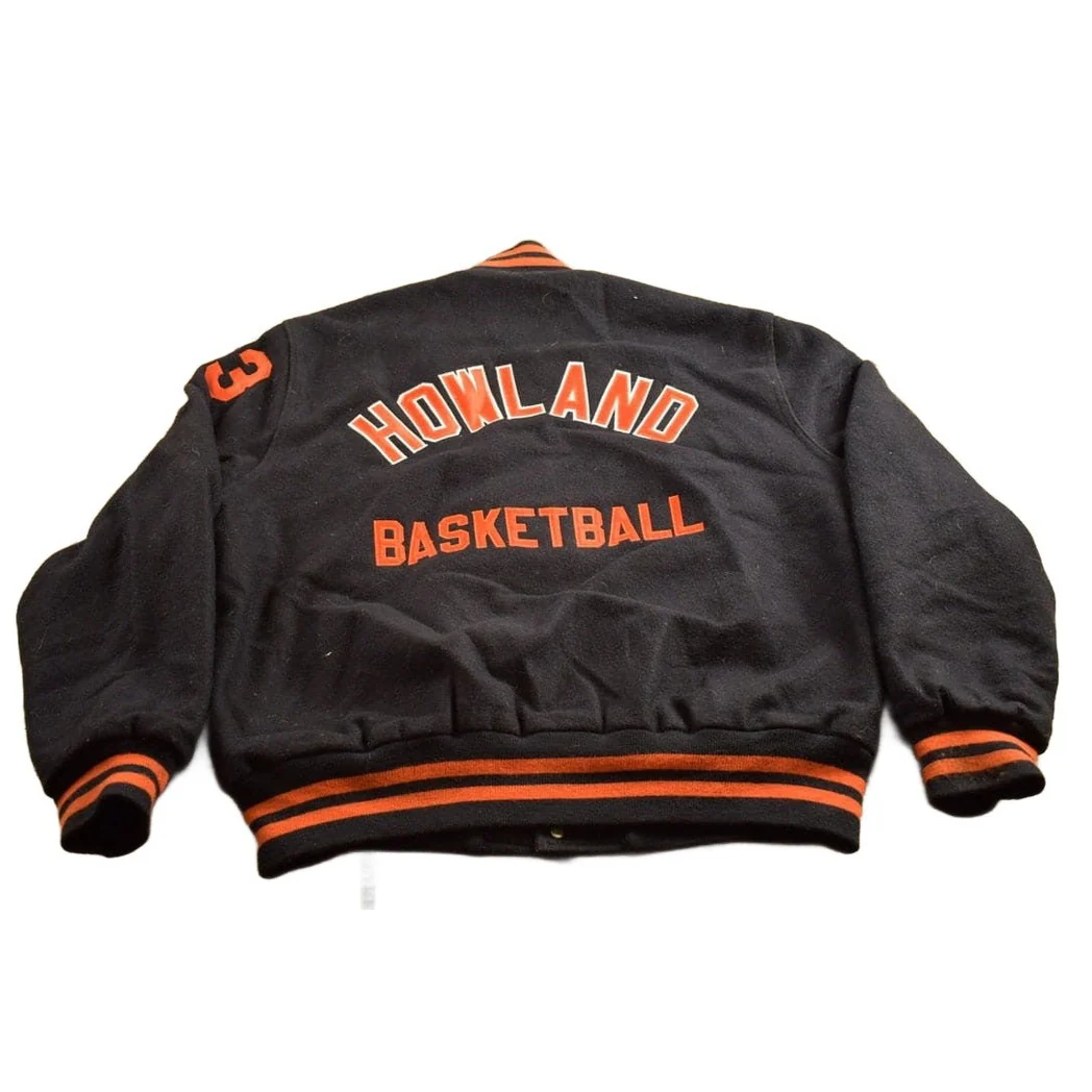 Vintage 1980s Howland Tigers Ohio Wool Varsity Jacket Men's 2XL - Image 2