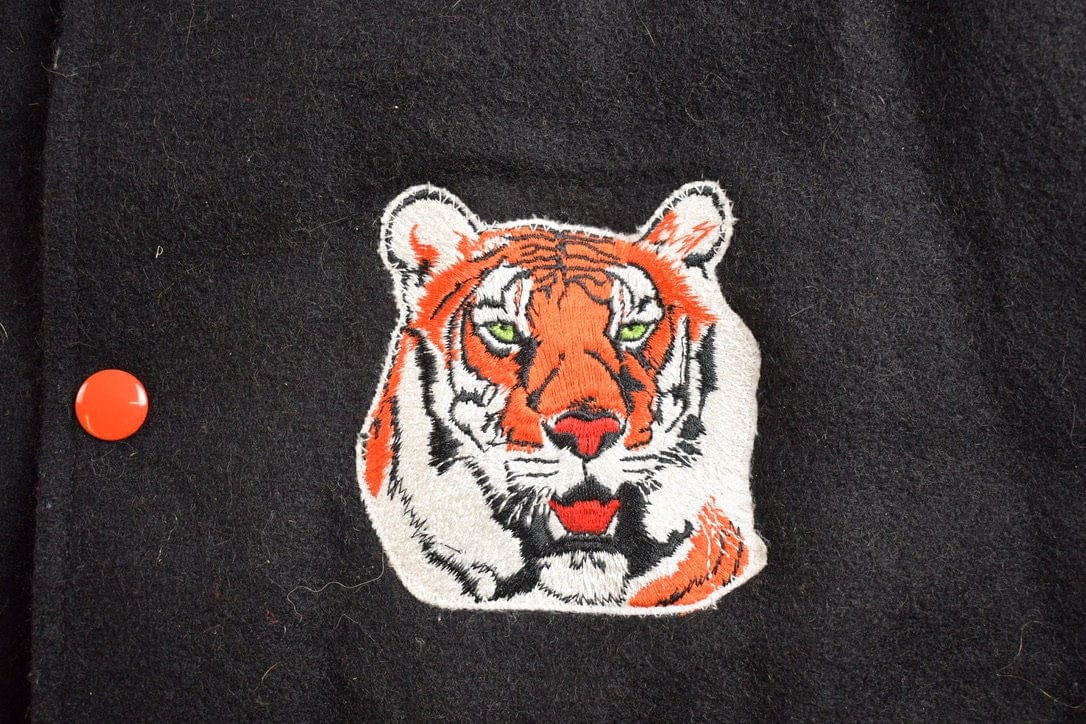 Vintage 1980s Howland Tigers Ohio Wool Varsity Jacket Men's 2XL - Image 5