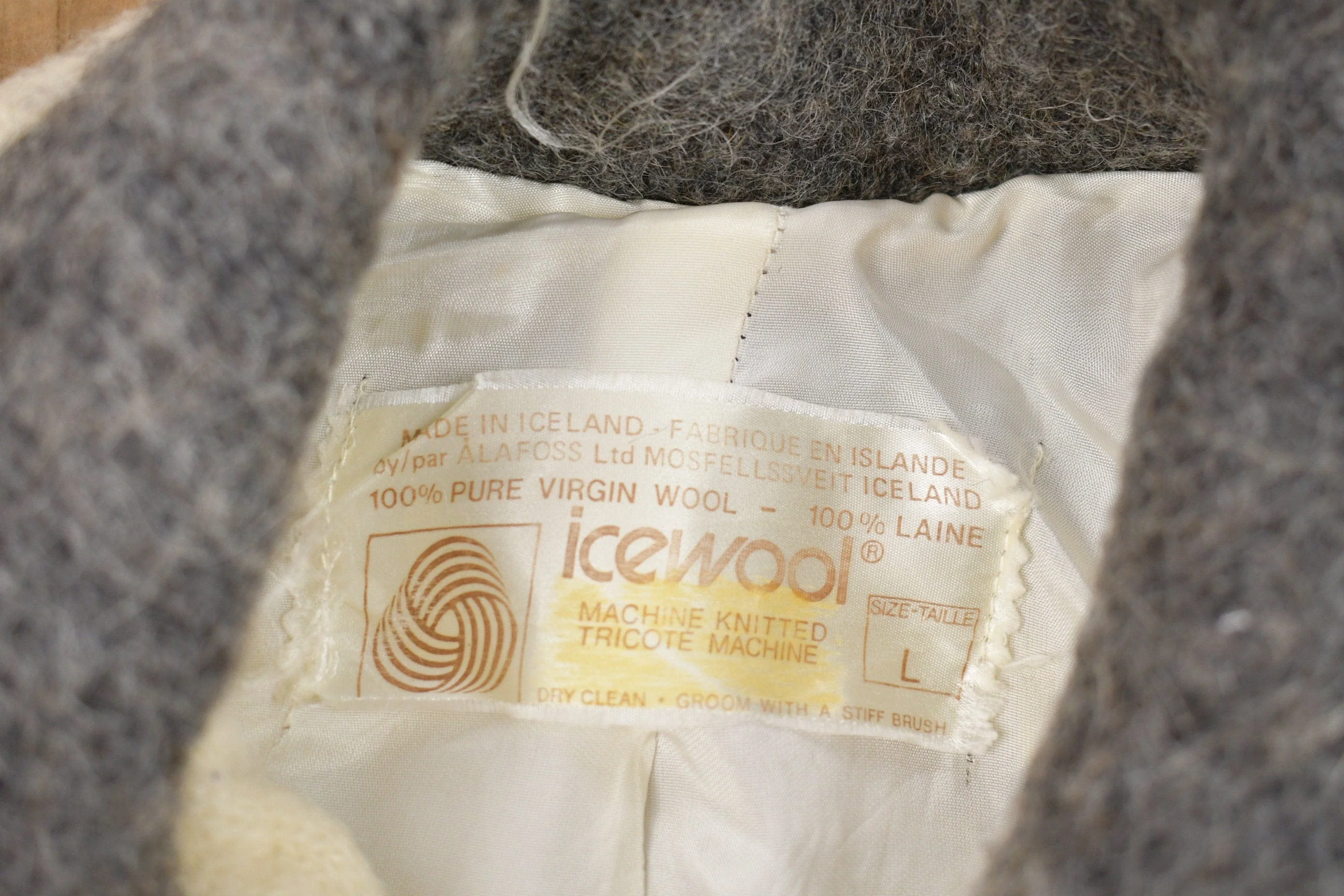 Vintage 1980s Ice Wool 100% Wool Full Zip Jacket - Image 4