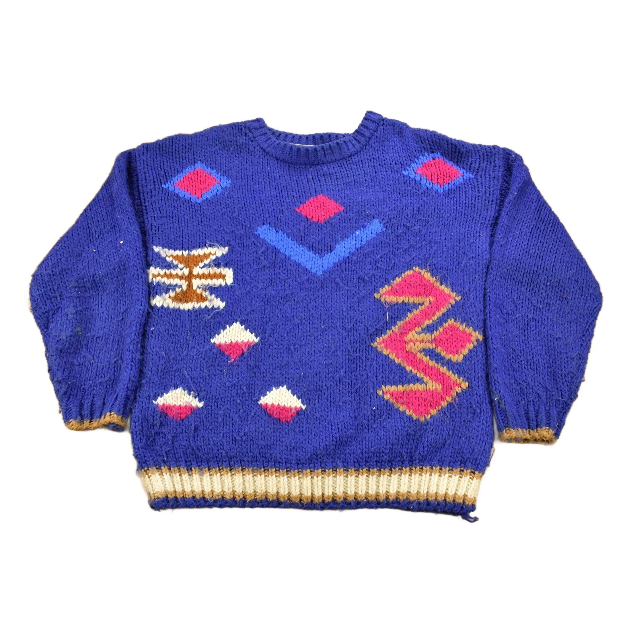 Vintage 1980s In Private Design For Living Knitted Crewneck Sweater Men's Large