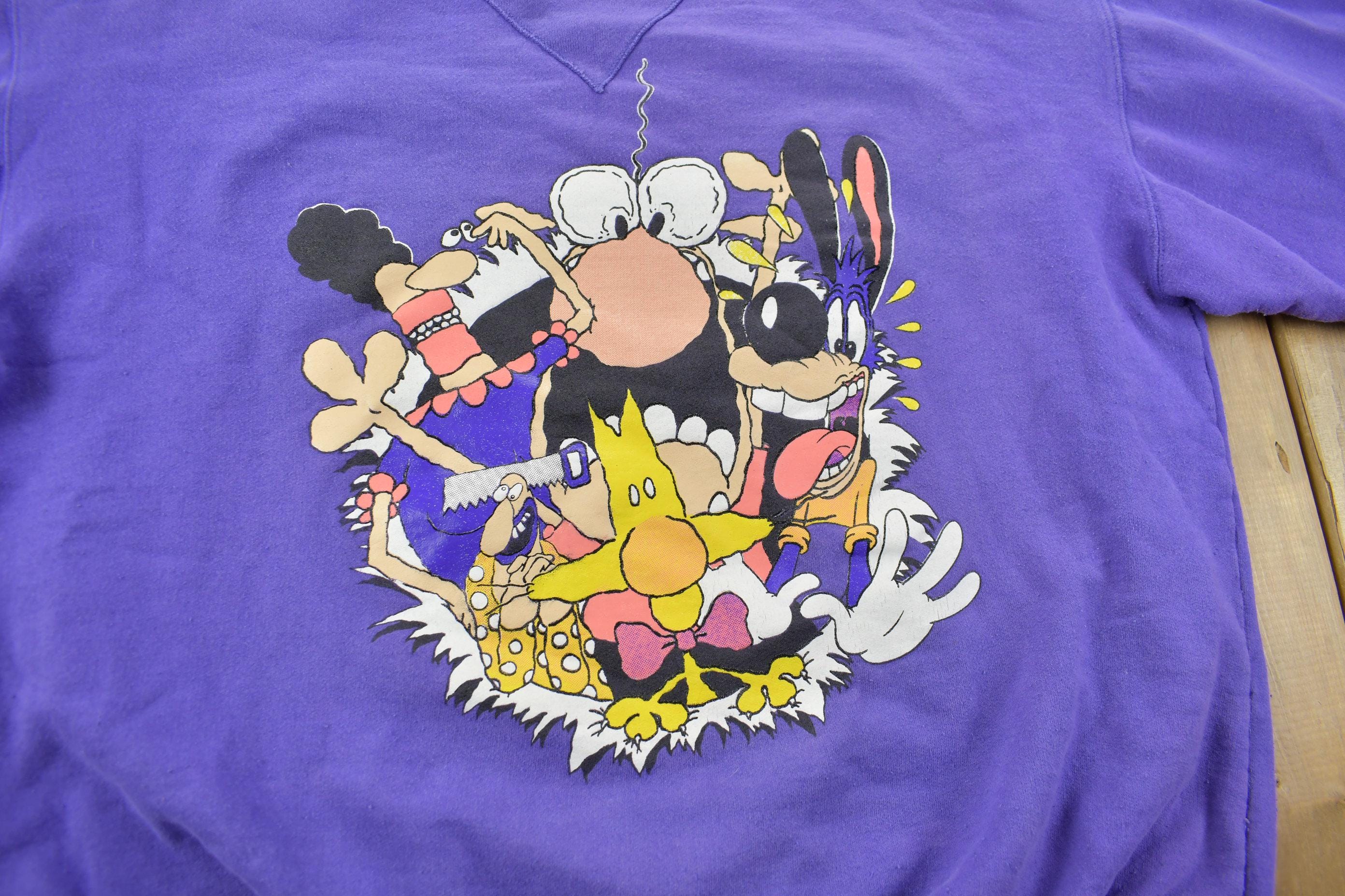 Vintage 1980s Incredible Manitoba Animation Cartoon Crewneck Sweatshirt NFS Men's Medium - Image 3