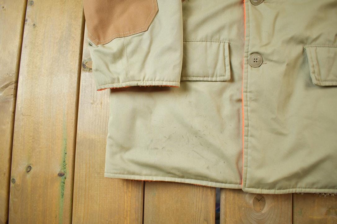 Vintage 1980s Insulated Reversible Fleece Lined Hunter Jacket Men's M - Image 5