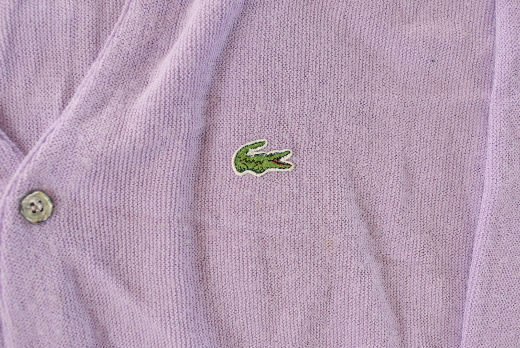 Vintage 1980s Izod Lacoste Knit Cardigan Sweater Men's XL - Image 4