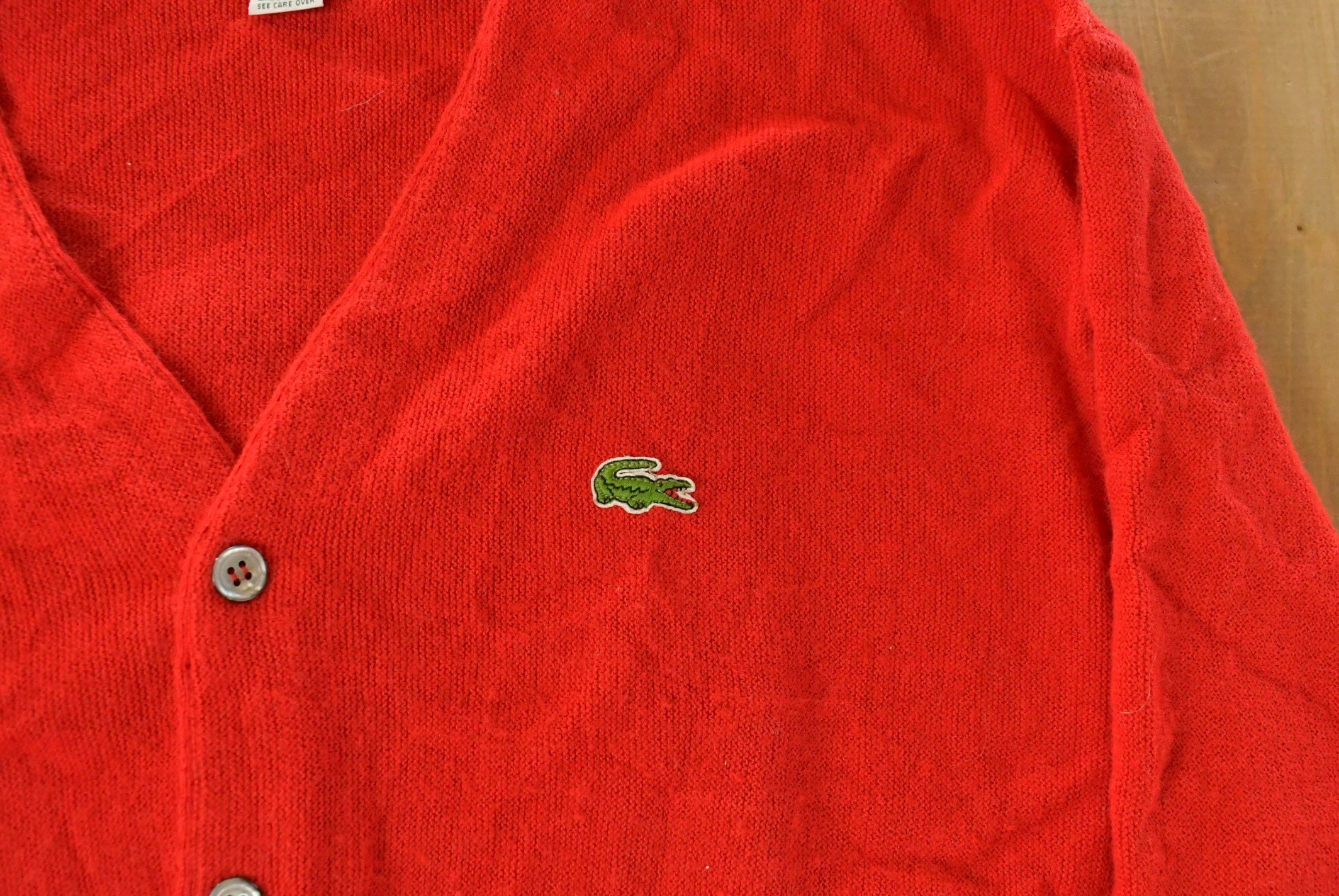 Vintage 1980s Izod Lacoste Knit Cardigan Sweater Men's XL - Image 3