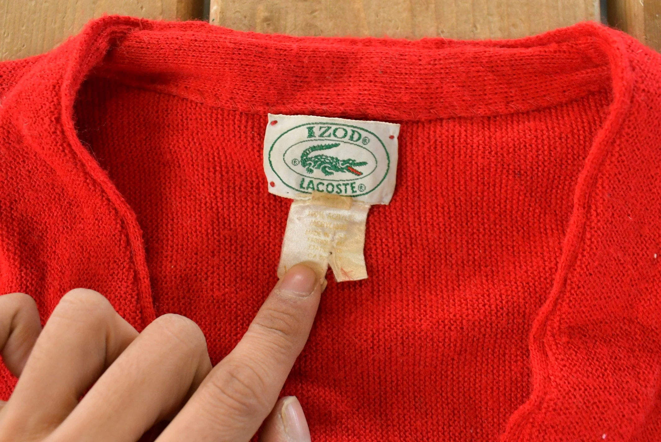 Vintage 1980s Izod Lacoste Knit Cardigan Sweater Men's XL - Image 6