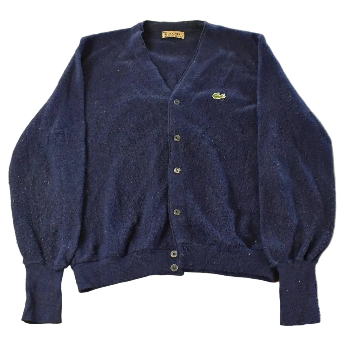 Vintage 1980s Izod Lacoste Knit Cardigan Sweater Men's Large