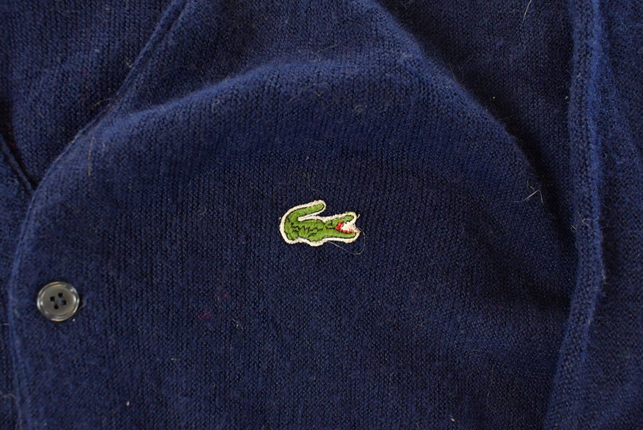 Vintage 1980s Izod Lacoste Knit Cardigan Sweater Men's Large - Image 4