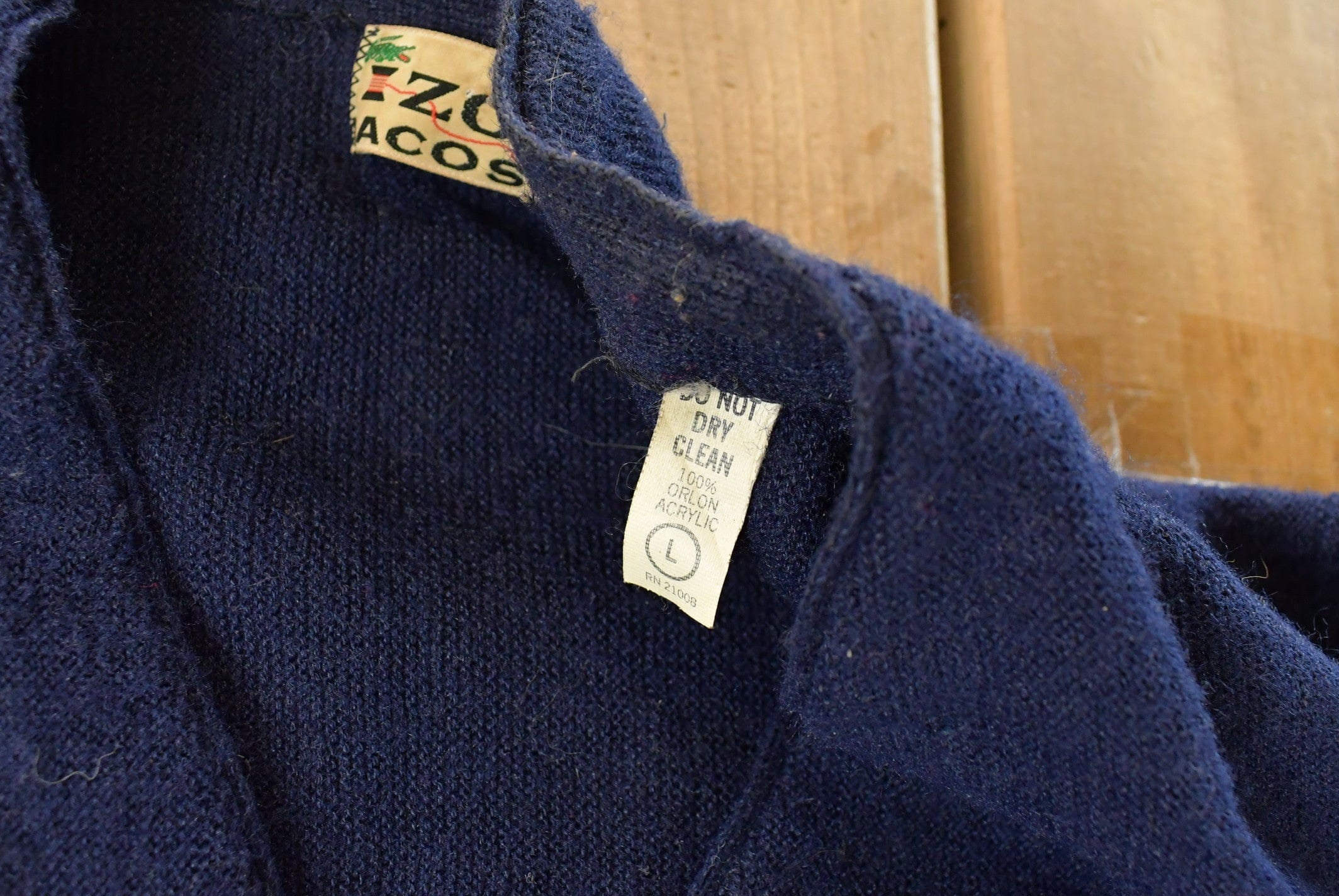 Vintage 1980s Izod Lacoste Knit Cardigan Sweater Men's Large - Image 6