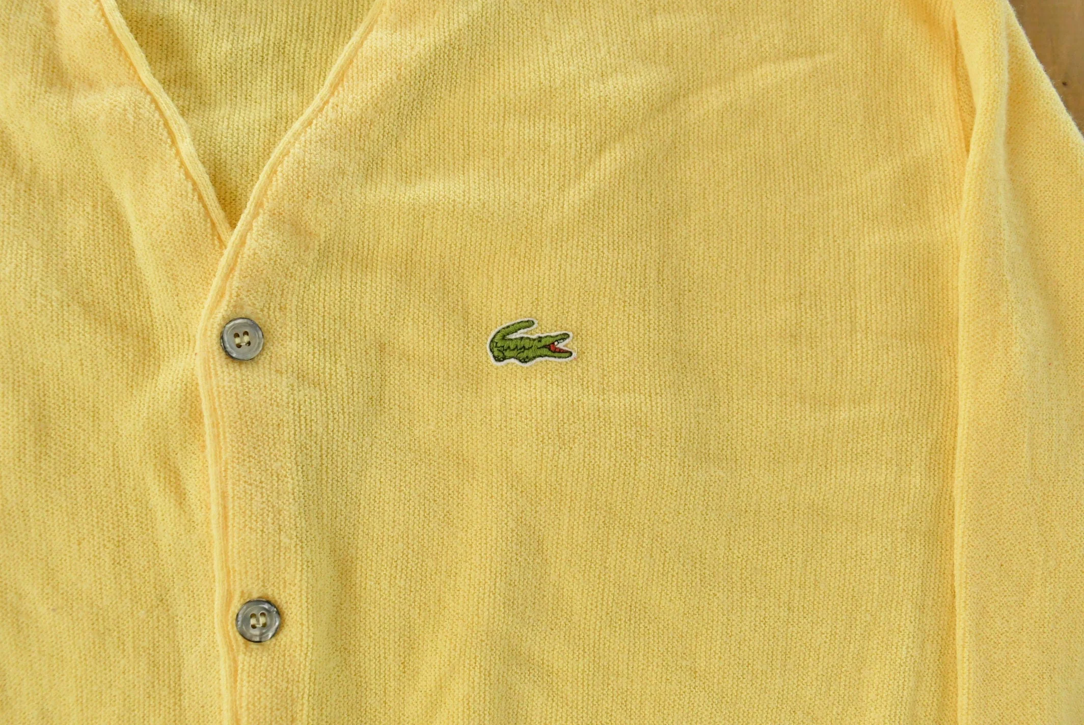 Vintage 1980s Izod Lacoste Knit Cardigan Sweater Men's XL - Image 3