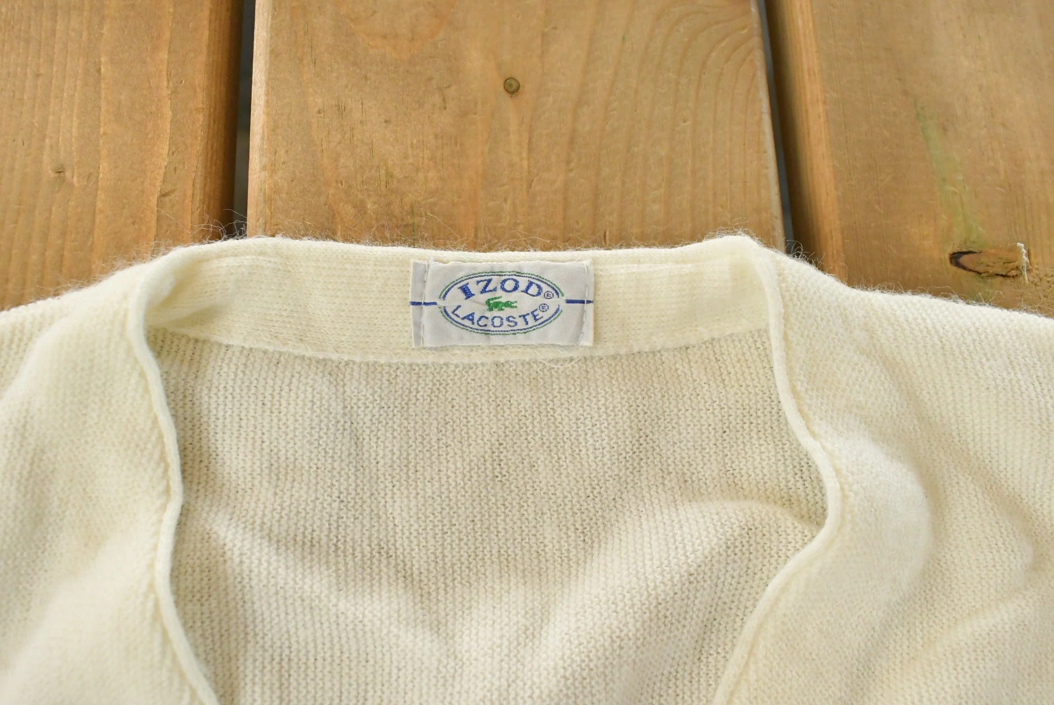 Vintage 1980s Izod Lacoste Knit Cardigan Sweater Men's Large - Image 5