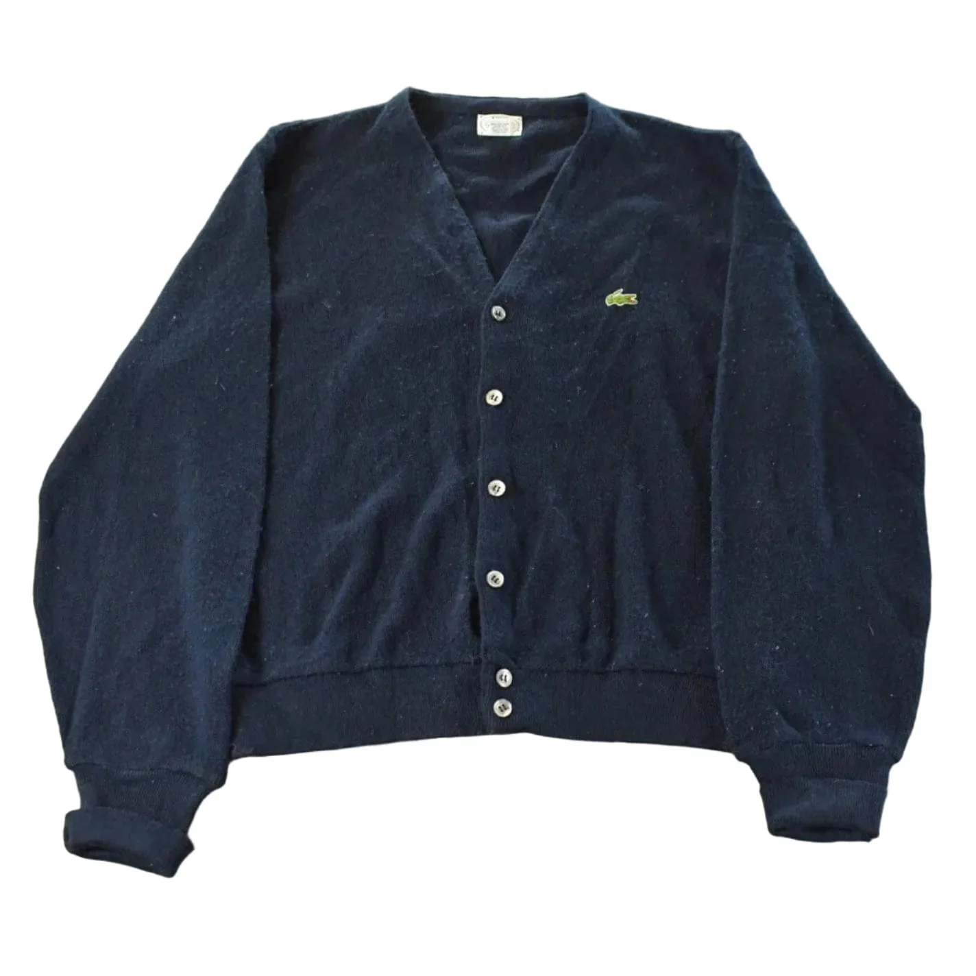 Vintage 1980s Izod Lacoste Knit Cardigan Sweater Men's Medium