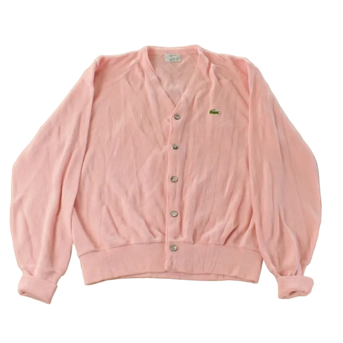 Vintage 1980s Izod Lacoste Knit Cardigan Sweater Men's Large