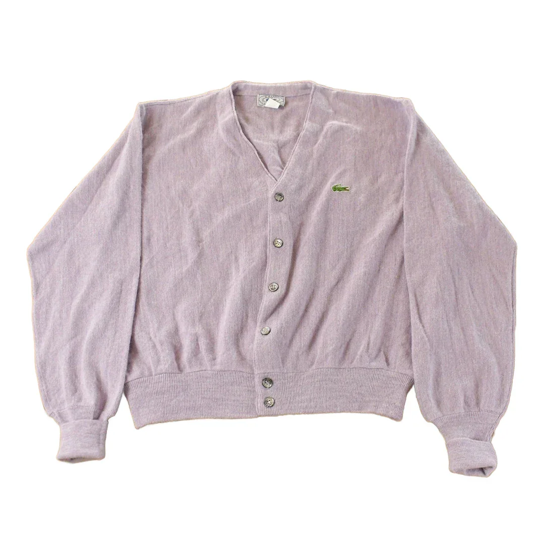 Vintage 1980s Izod Lacoste Knit Cardigan Sweater Men's Large