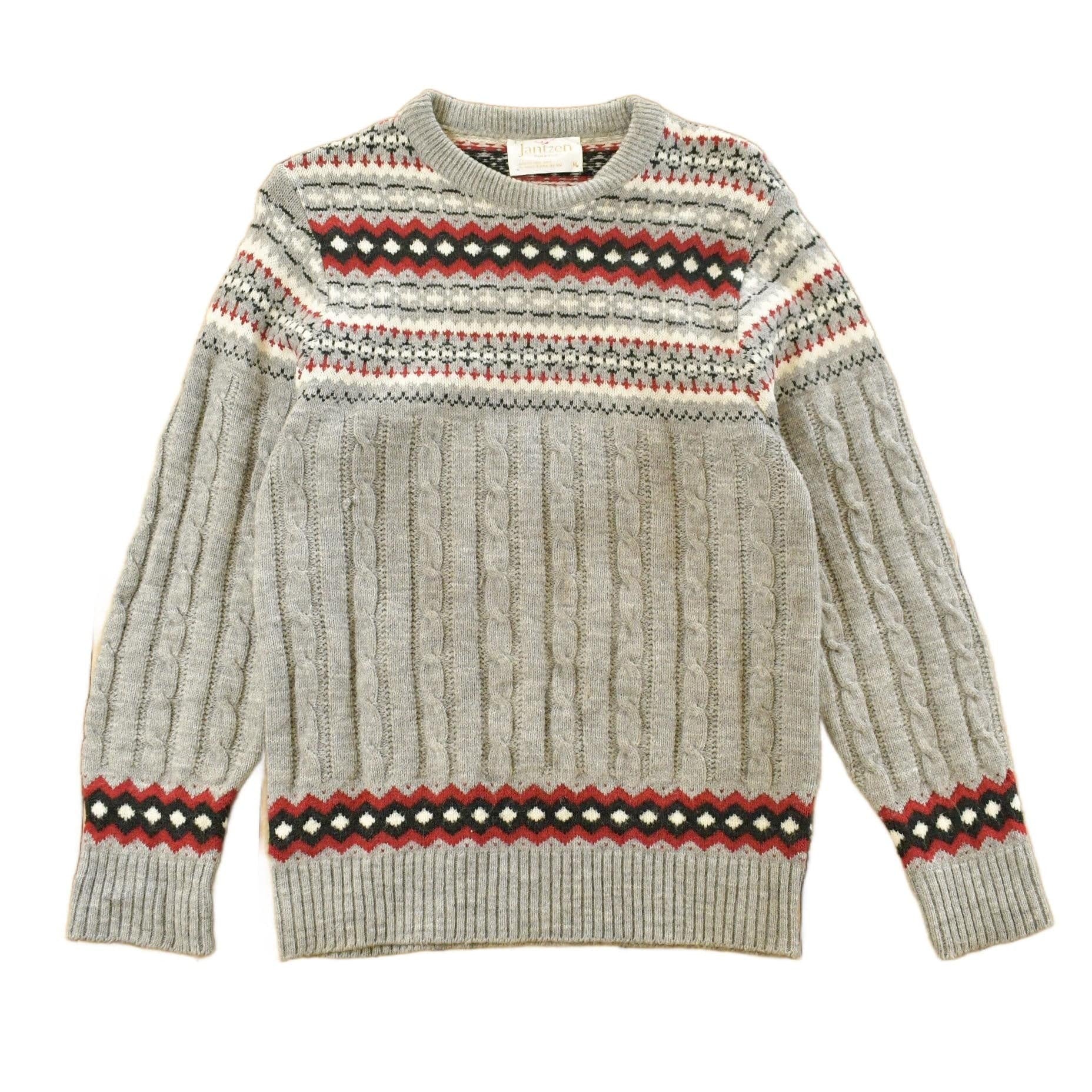 Vintage 1980s Jantzen Knit Crewneck Sweater Men's Small