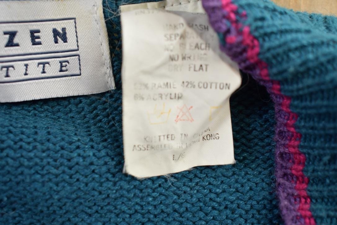 Vintage 1980s Jantzen Petite Cardigan Sweater Men's Medium - Image 4