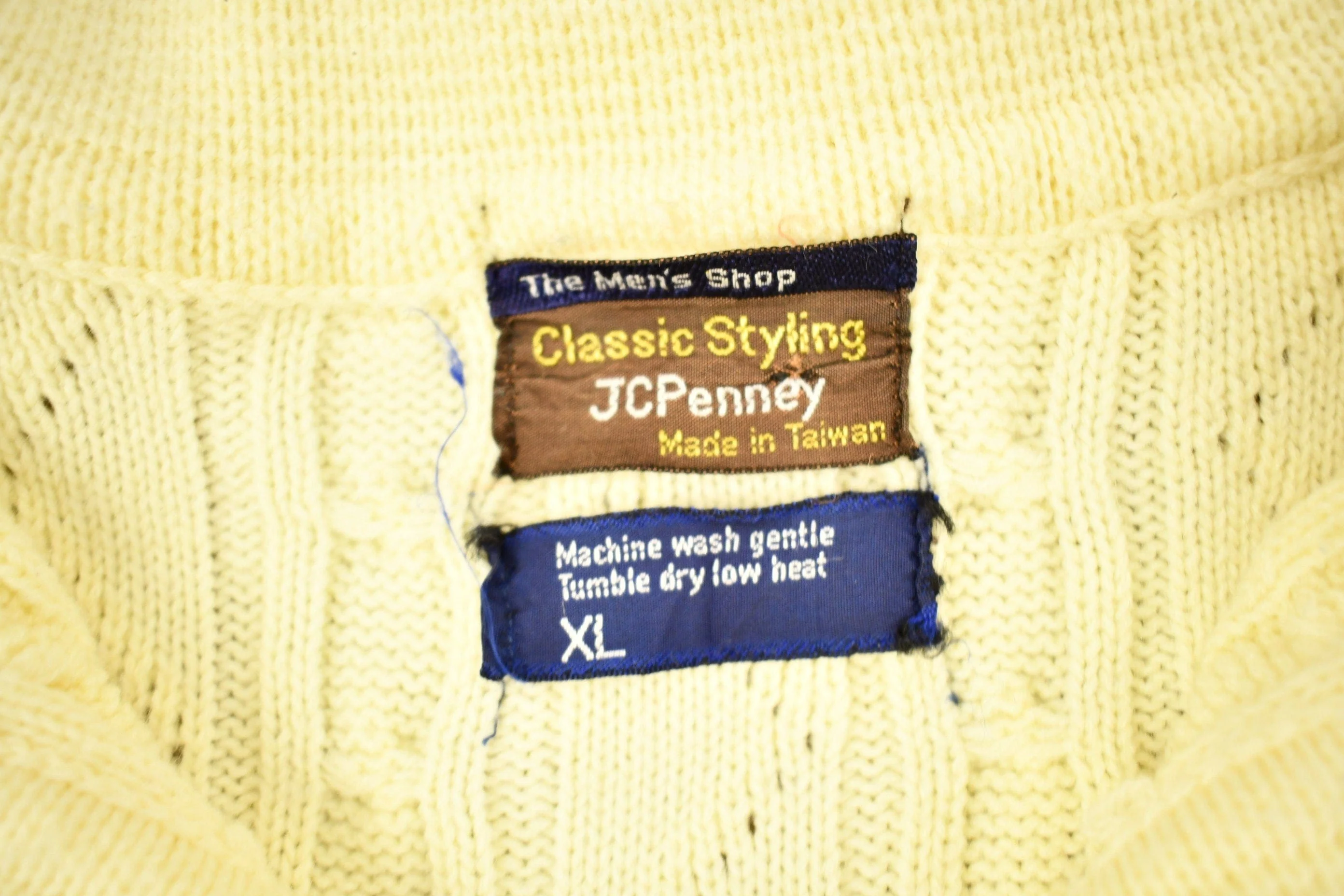 Vintage 1980s JC Penney The Men's Shop Knitted Sweater Men's Large - Image 4