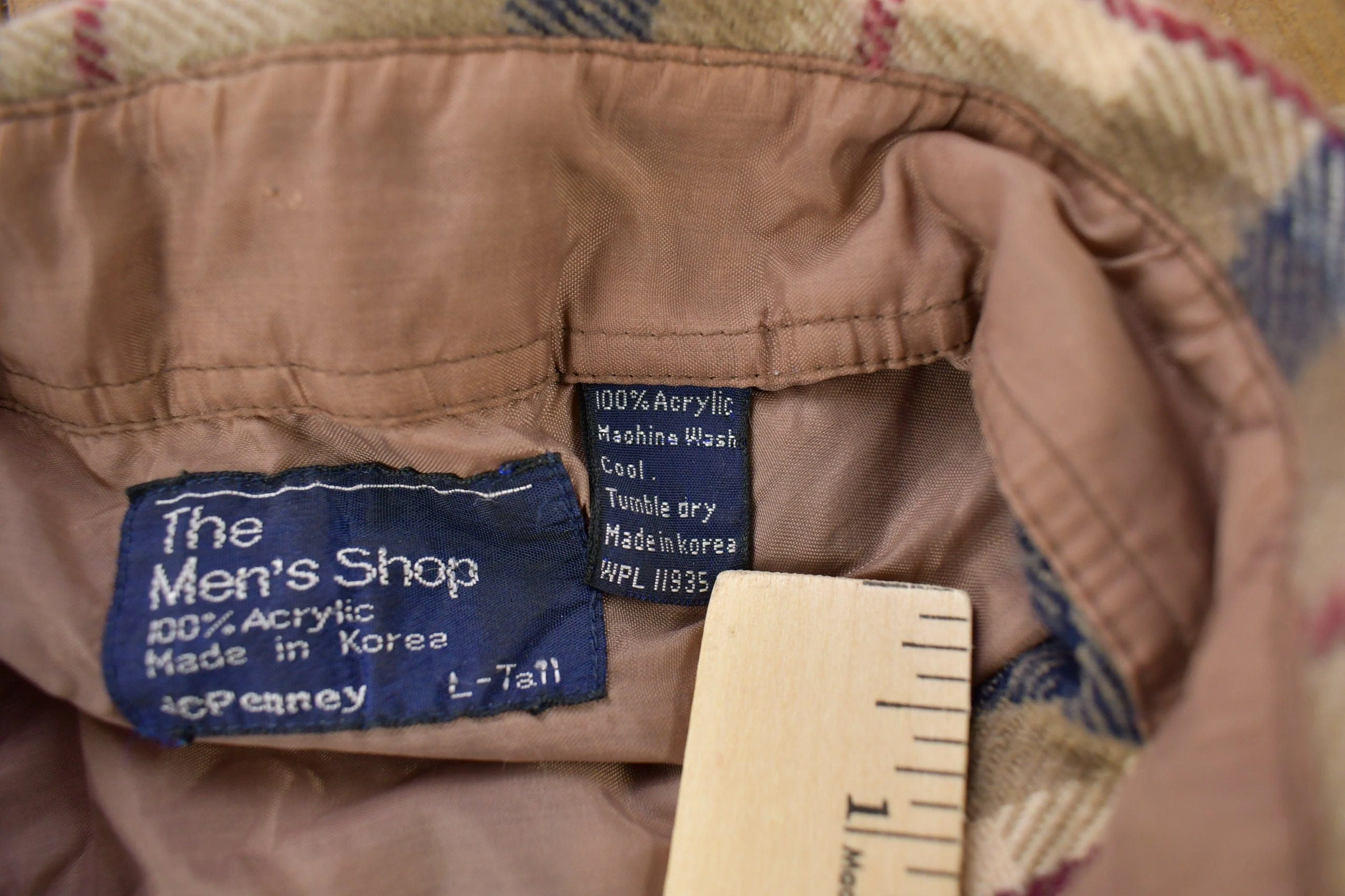 Vintage 1980s JC Penney The Men's Shop Plaid Flannel Button Up Shirt Men's XL - Image 4