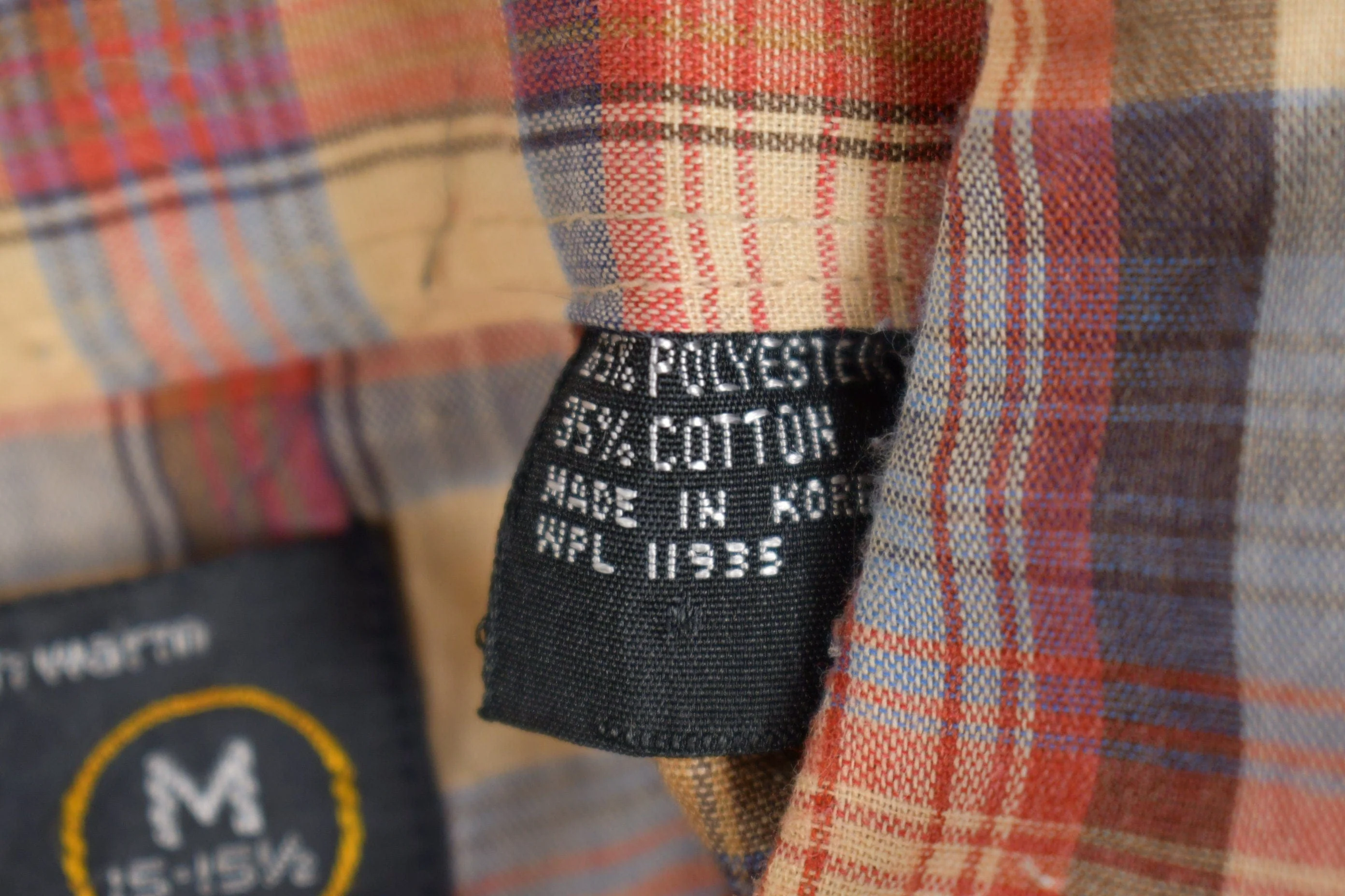 Vintage 1980s JC Penney Western Plaid Button Up Shirt Men's Medium - Image 4