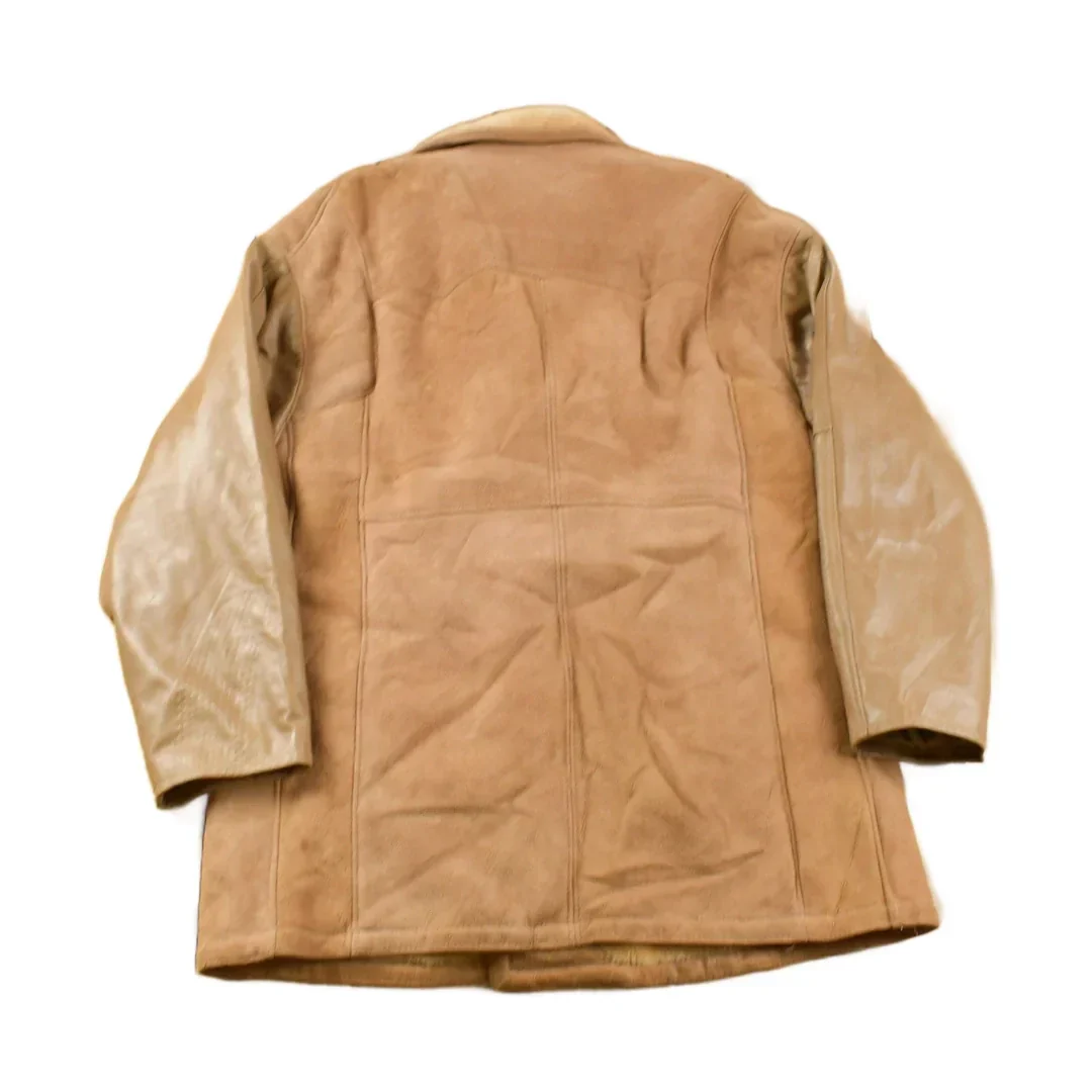 Vintage 1980s Jeno De Paris Sheep Skin Shearling Coat Size 44 Men's Large - Image 2