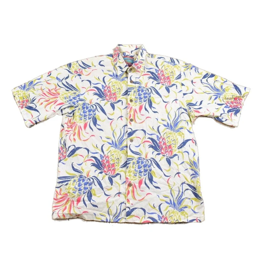 Vintage 1980s Joe Kealuhas Reyn Spooner Hawaiian Shirt Men's Large