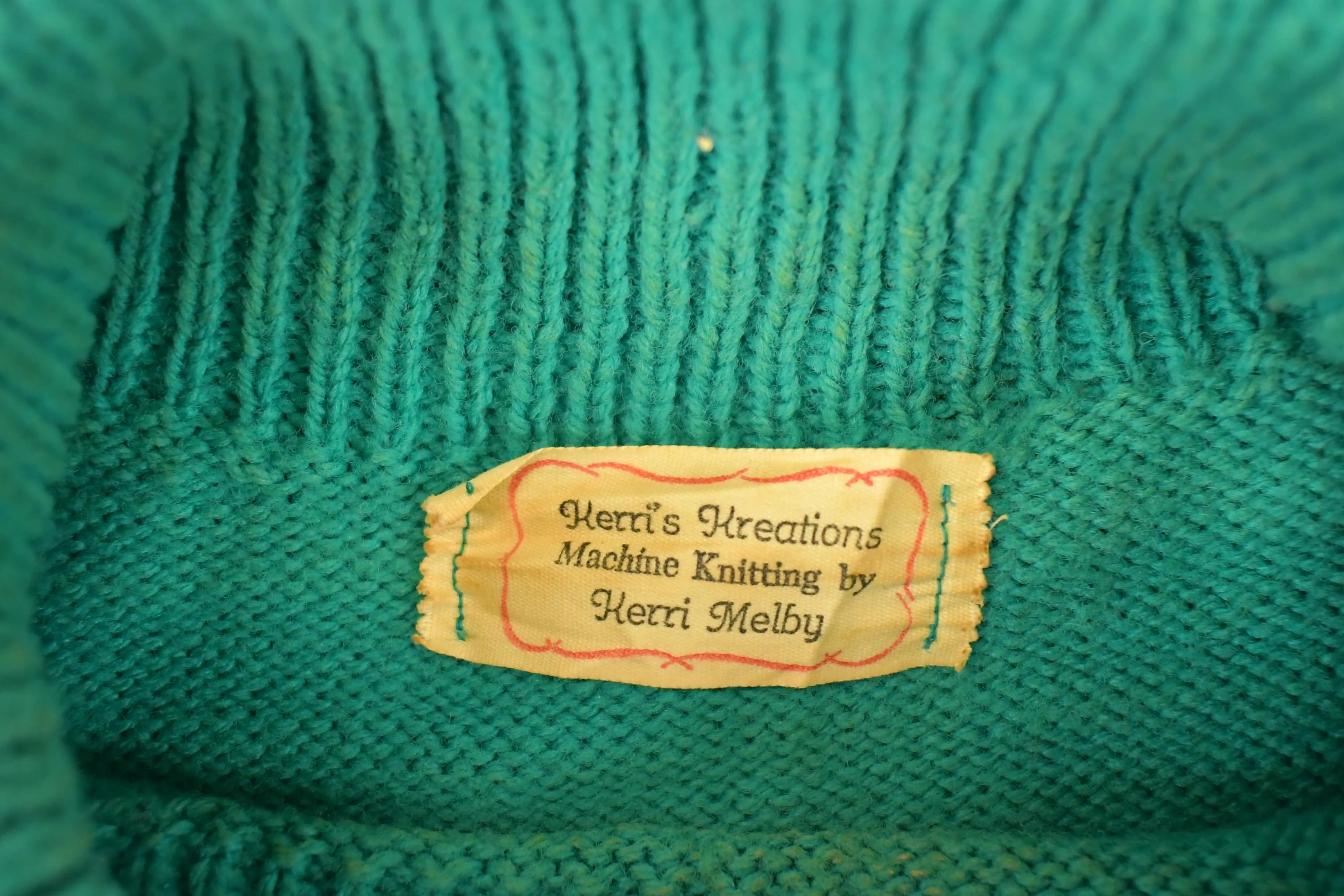 Vintage 1980s Kerris Kreations Ski Knit Turtleneck Sweater Women's L - Image 5