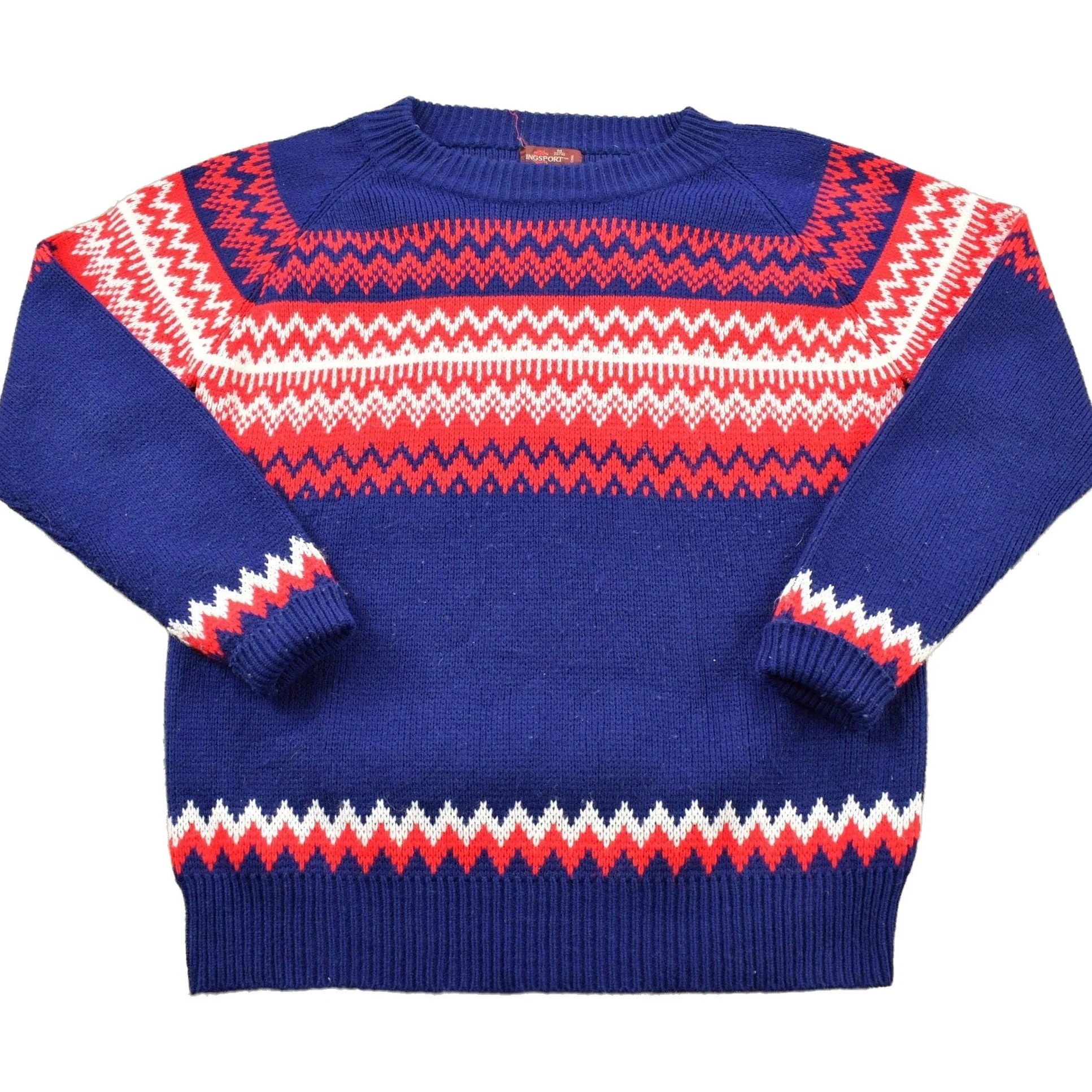 Vintage 1980s Kings Sport Knitted Crewneck Sweater Men's Medium