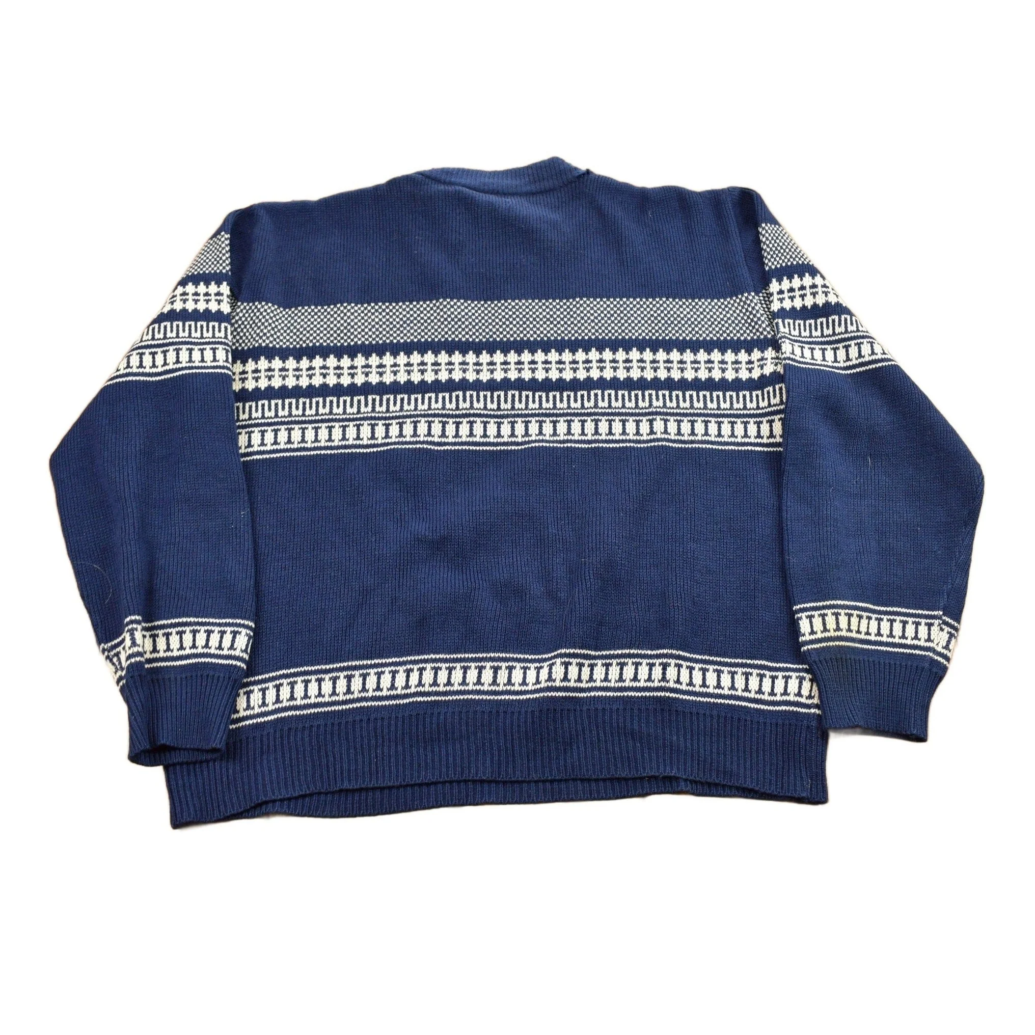 Vintage 1980s Kings Sport Knitted Mockneck SweaterMen's Medium - Image 2