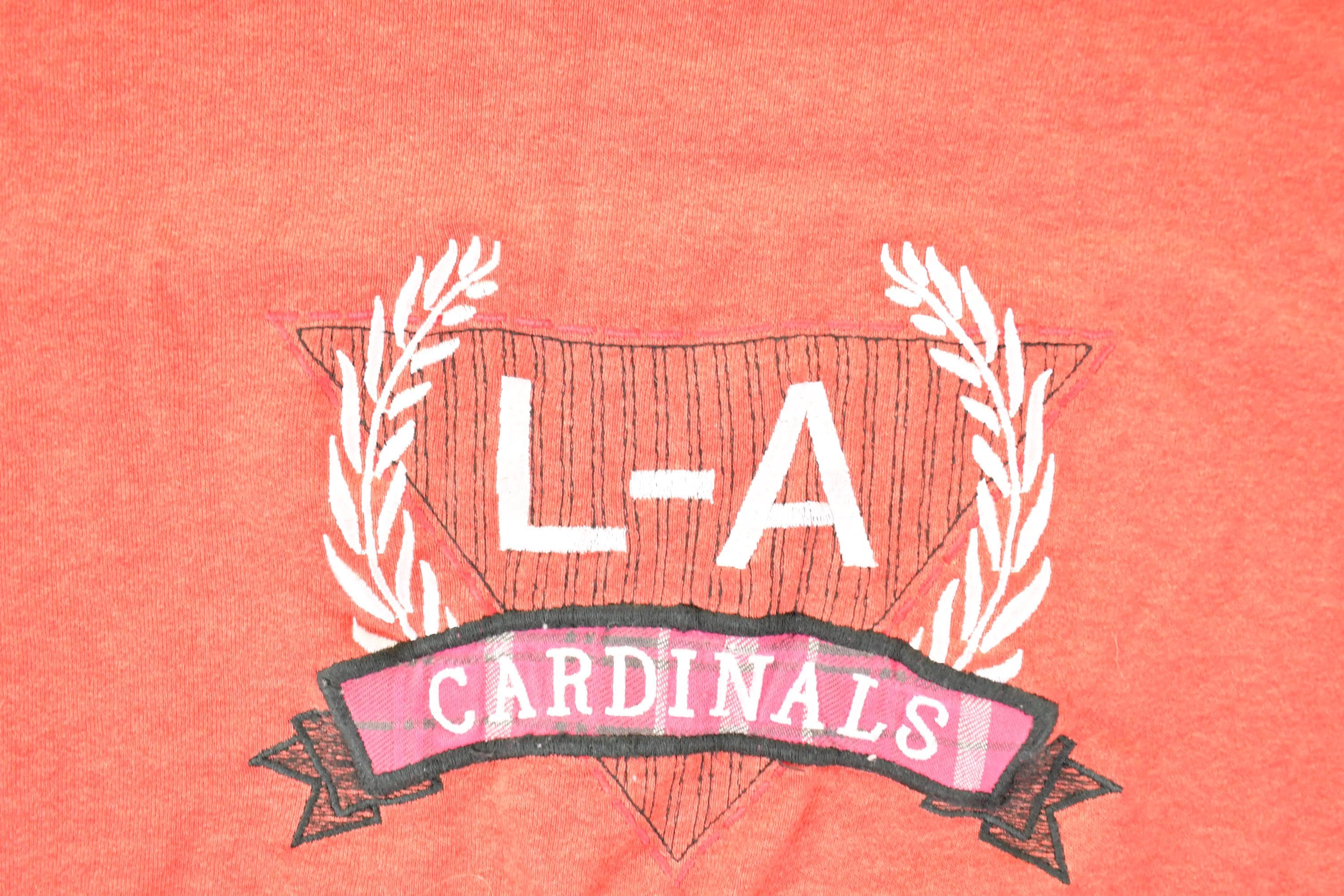 Vintage 1980s LA Cardinals University Crewneck Sweater Men's L - Image 3