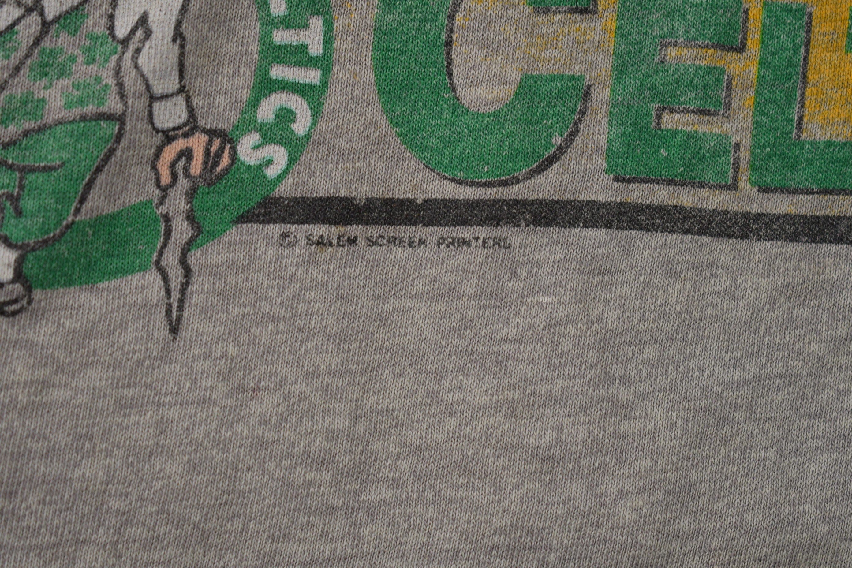 Vintage 1980s Larry Bird Boston Celtics NBA Basketball Graphic T-Shirt Men's M - Image 4