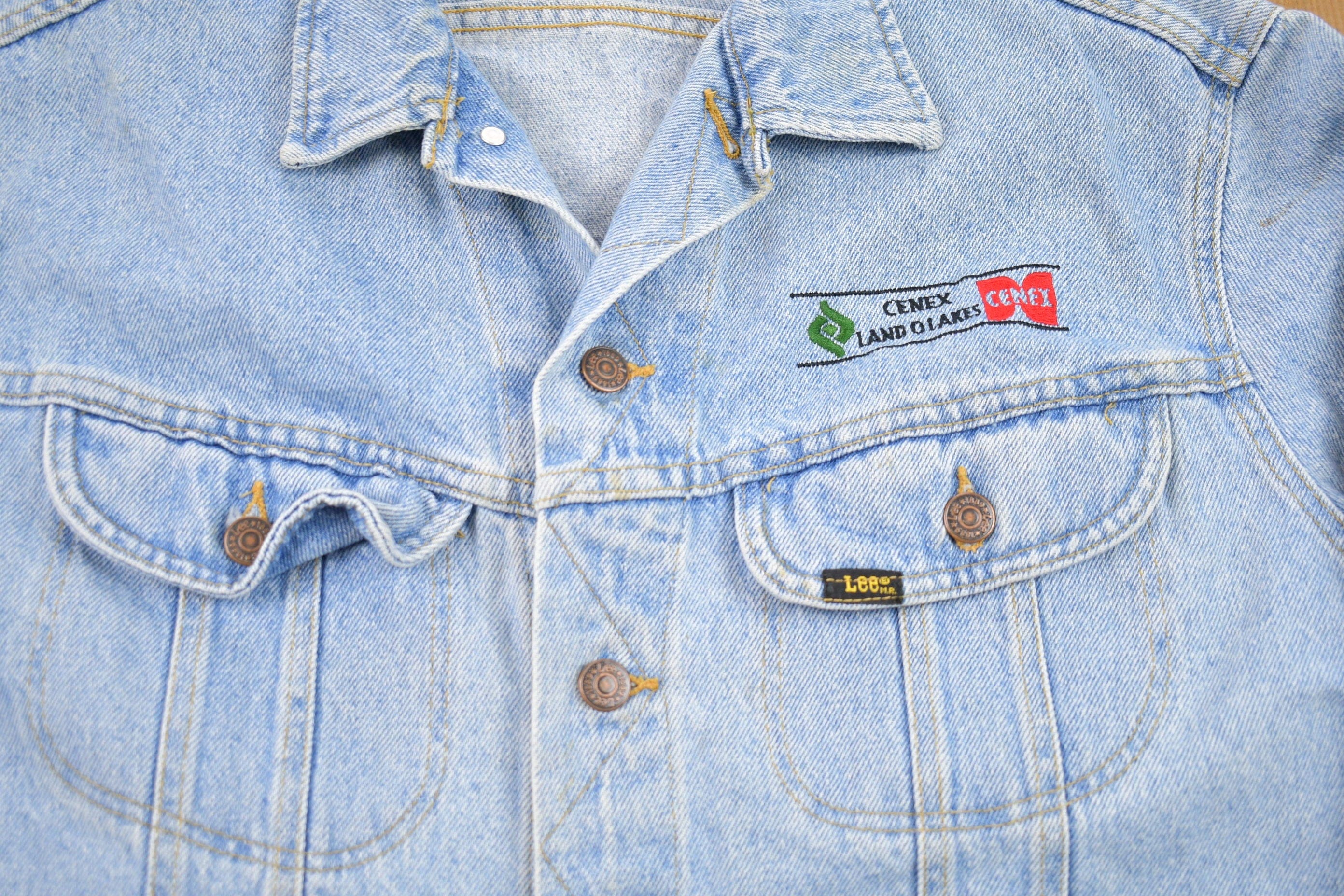 Vintage 1980s Lee Denim Jean Jacket Men's Large - Image 3