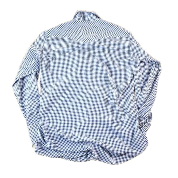 Vintage 1980s Lee Plaid Western Style Button Up Shirt Men's L - Image 2