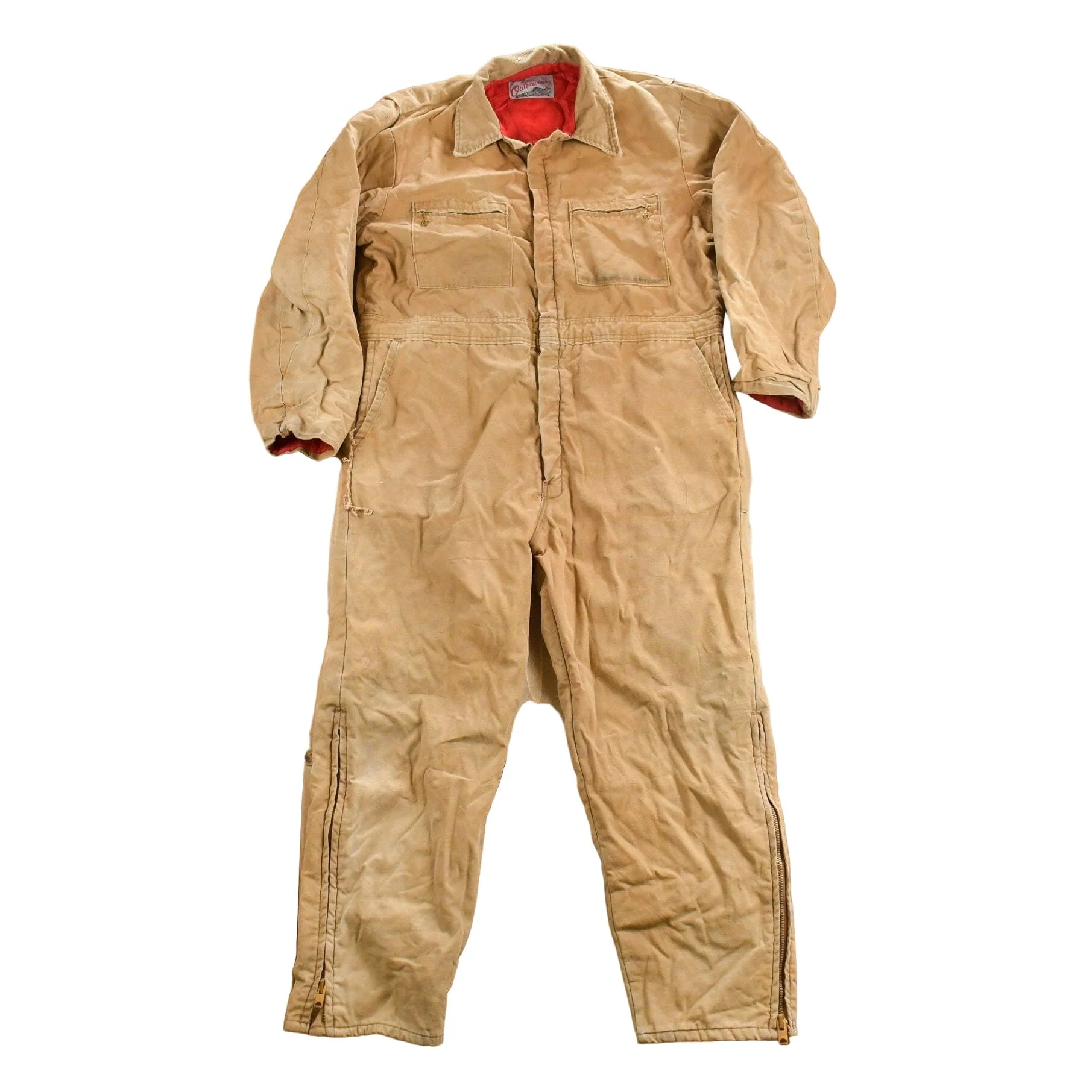 Vintage 1980s Lee Quilt Lined Duck Insulated Coverall Jumpsuit Men's 44 x 28