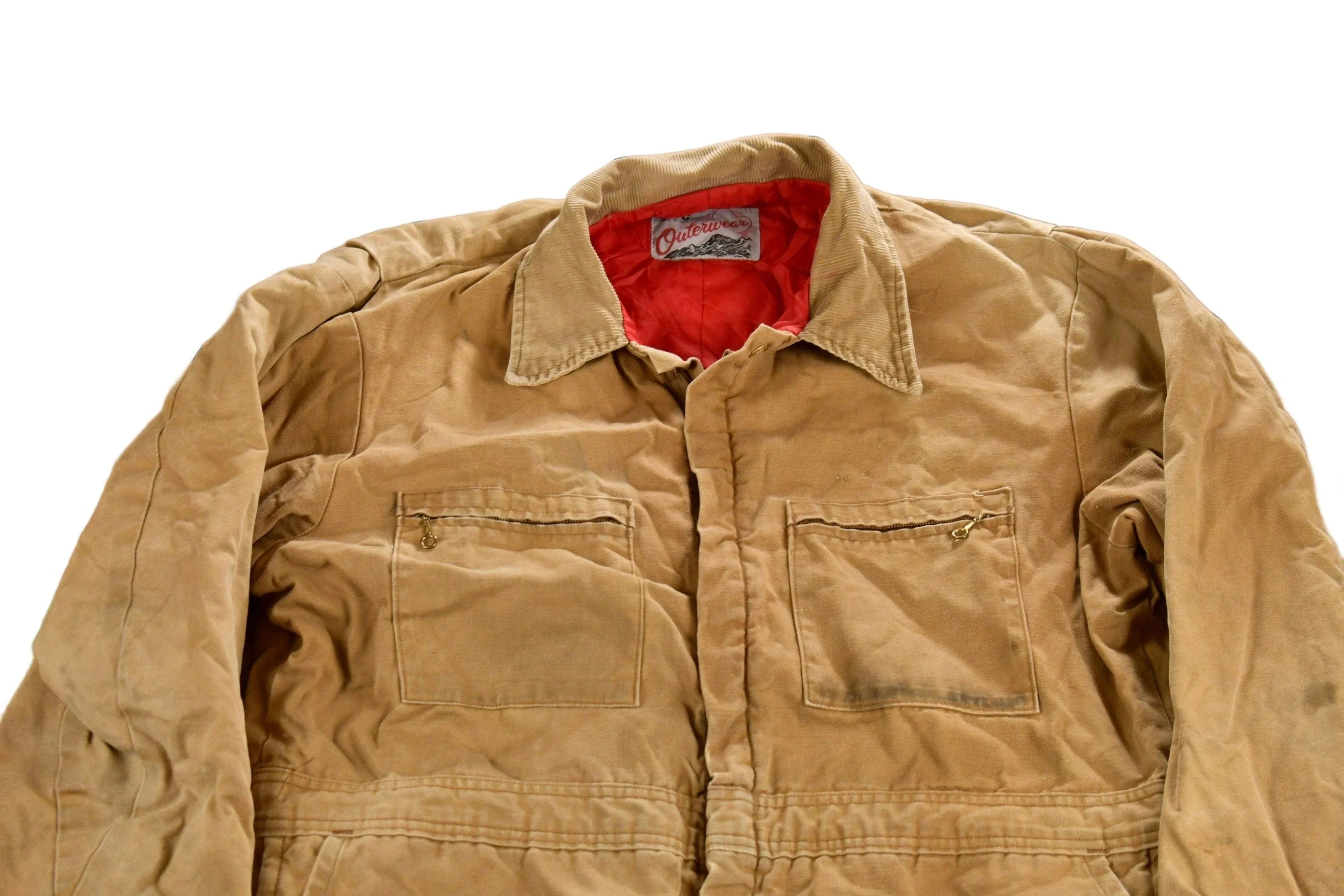 Vintage 1980s Lee Quilt Lined Duck Insulated Coverall Jumpsuit Men's 44 x 28 - Image 4