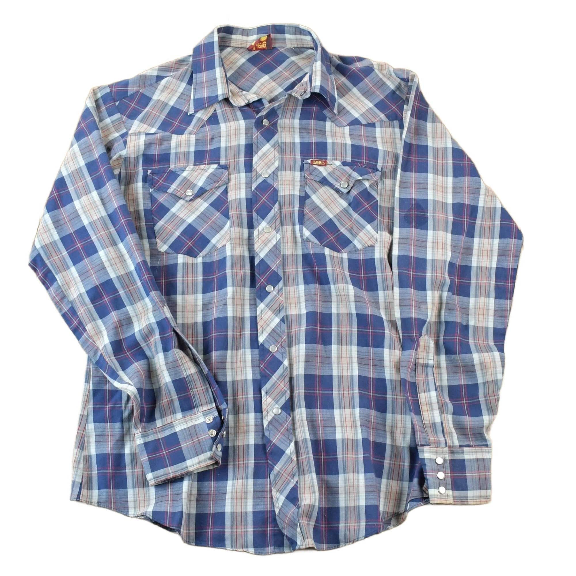 Vintage 1980s Lee Western Button Up Shirt Men's Small