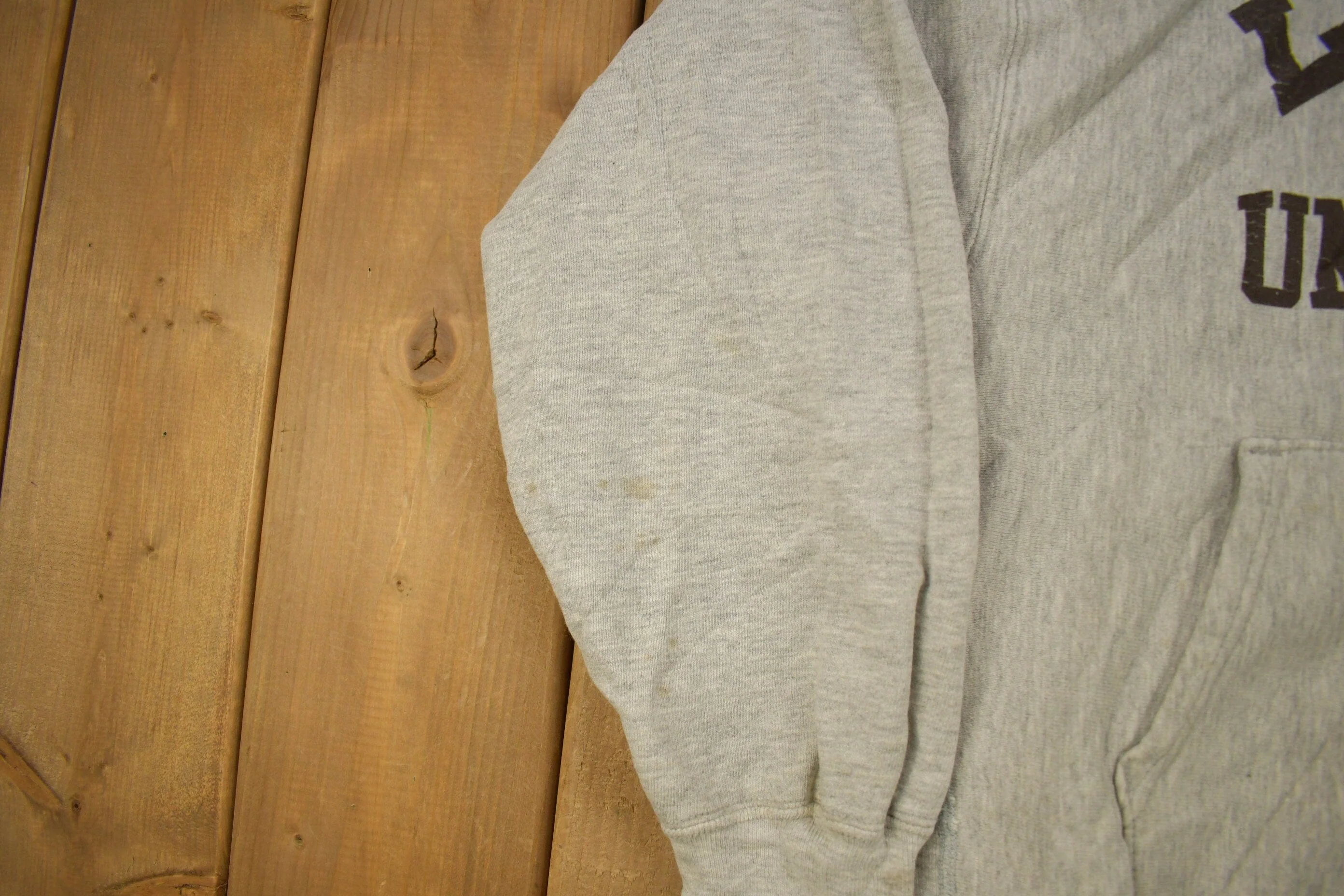 Vintage 1980s Lehigh University Champion Reverse Weave Warmup Hoodie - Image 5