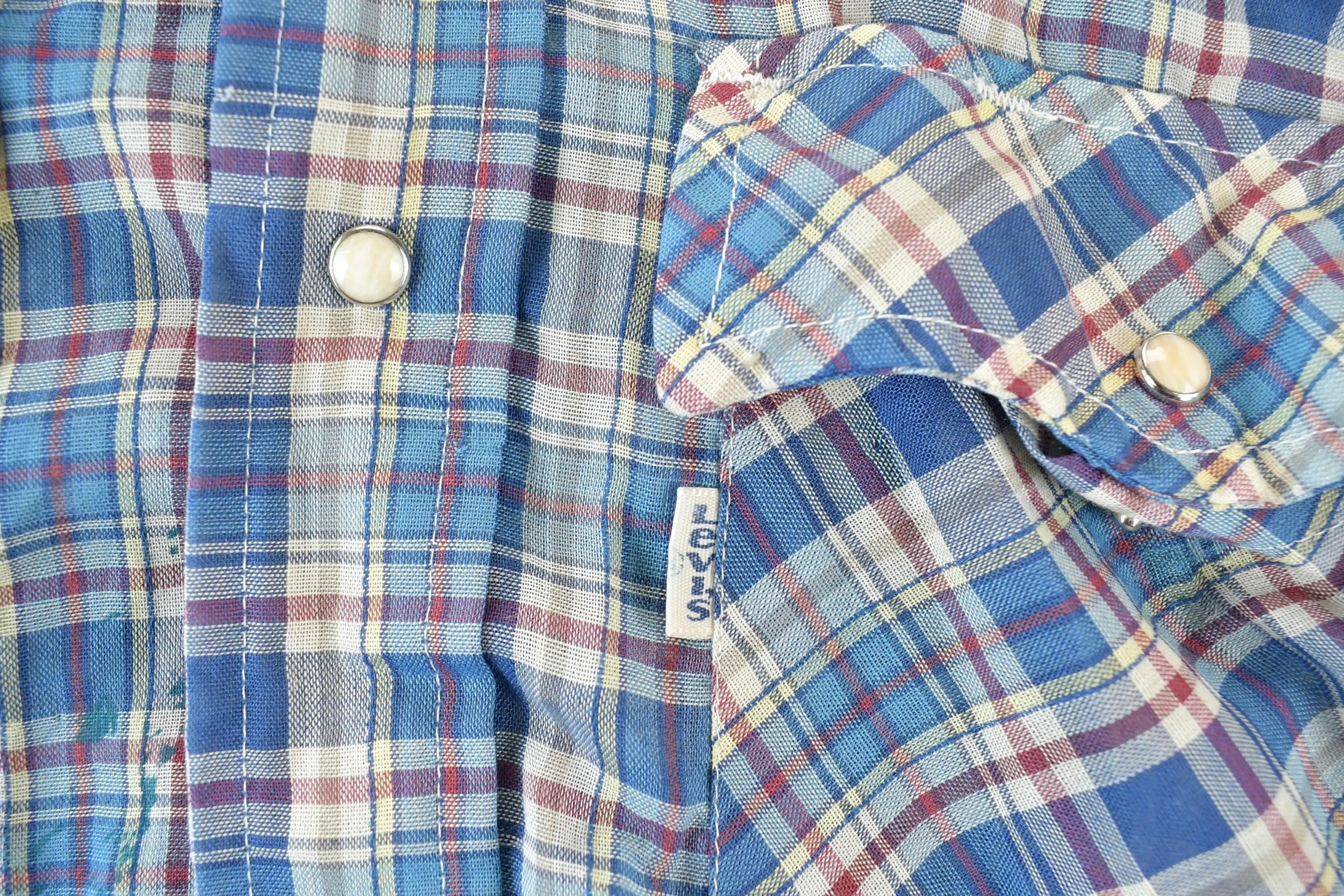Vintage 1980s Levis Western Button Up Shirt Men's Medium - Image 3