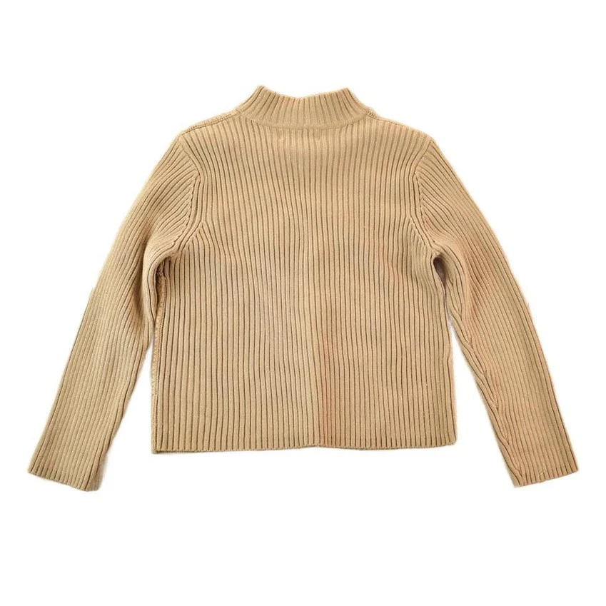 Vintage 1980s Lisa International Knit Abstract Pattern Suede Patch Crewneck Sweater Mens S - Image 2
