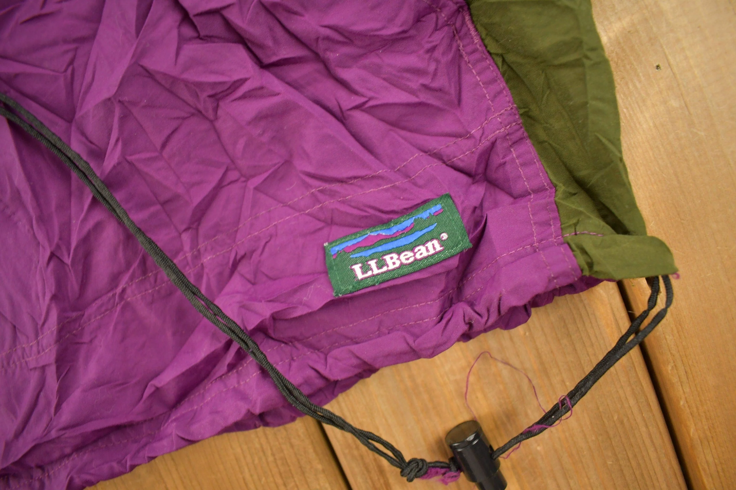 Vintage 1980s LL Bean Quarter Zip Anorak Ladies Windbreaker Jacket Men's Medium - Image 4