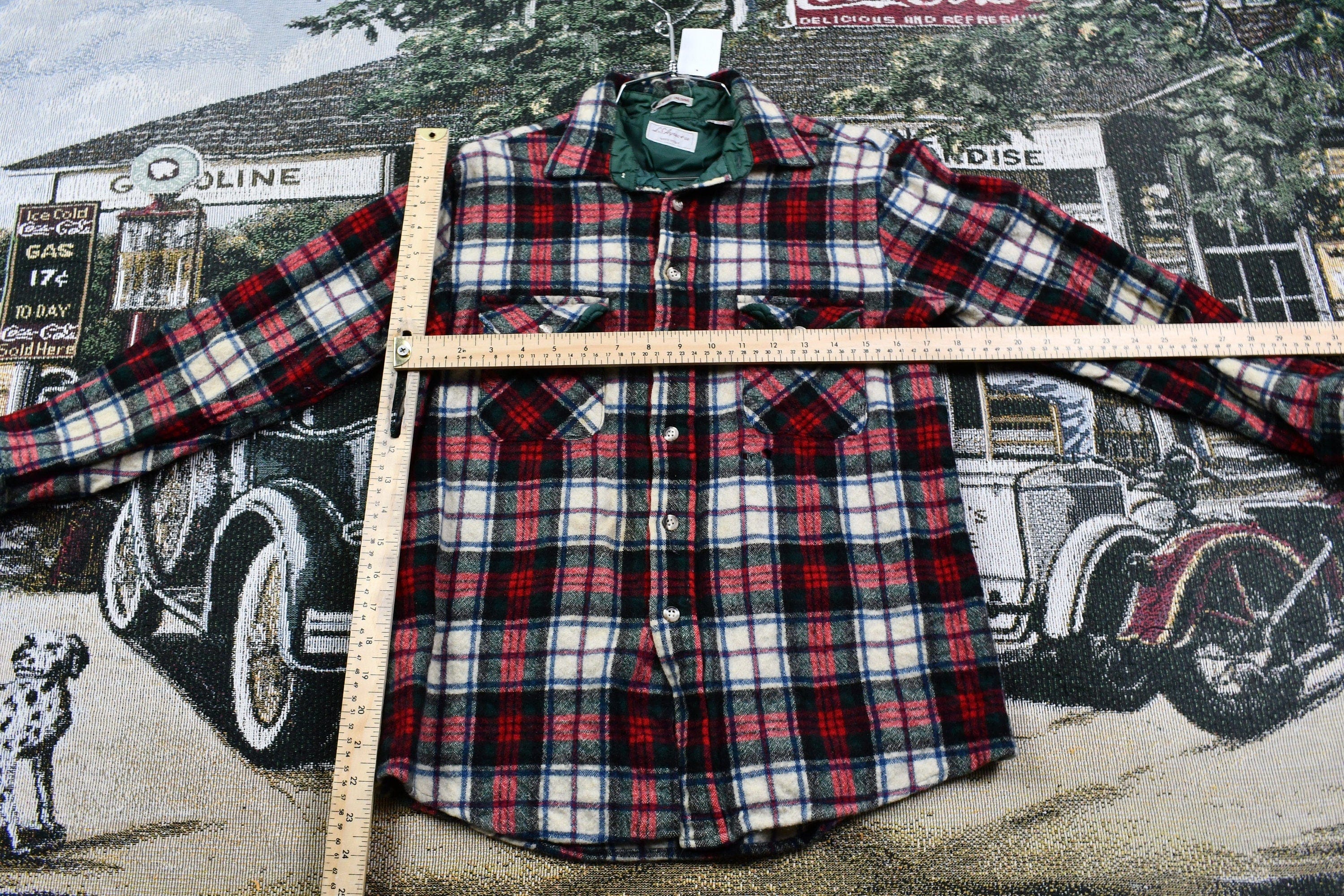 Vintage 1980s LS Ayres + Co Vintage Single Need Tailoring Button Up Shirt Men's S - Image 5