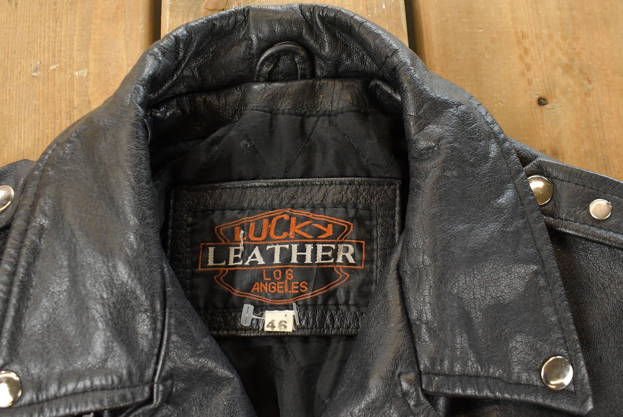 Vintage 1980s Lucky Leather Biker Motorcycle Leather Jacket Women's Medium - Image 3