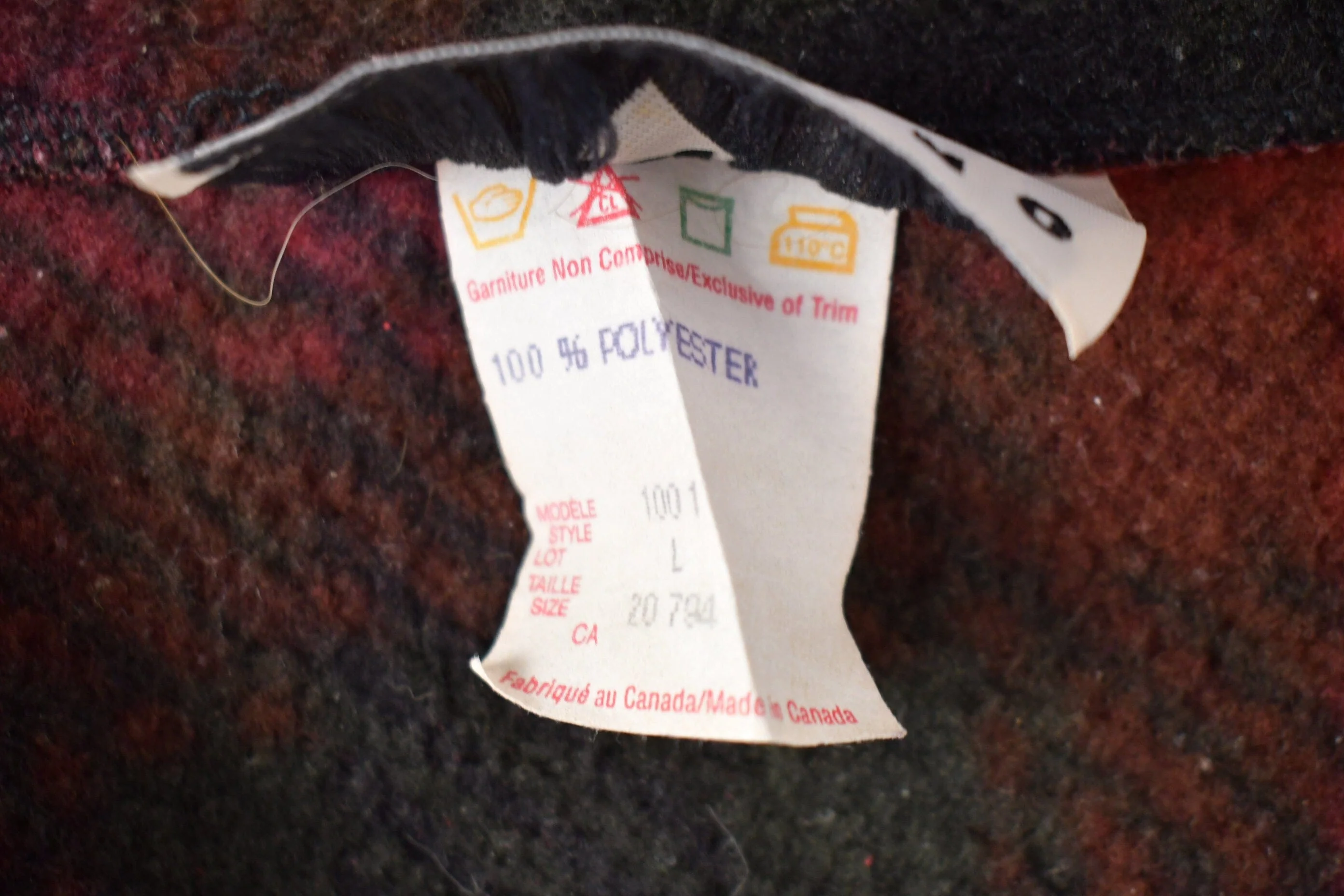 Vintage 1980s Marciano Showdow Plaid Fleece Quarter Zip Sweater Men's Large - Image 3